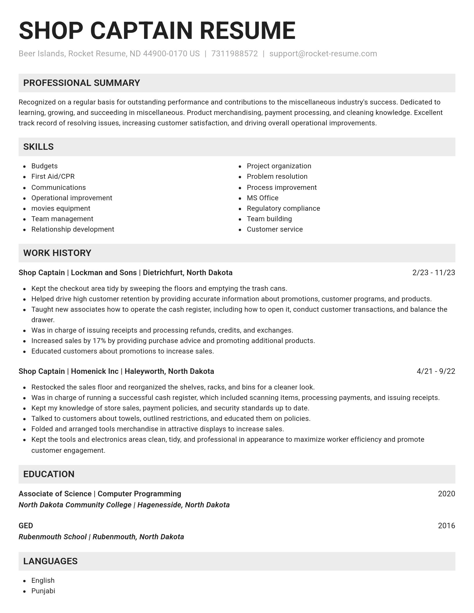 Genius resume template