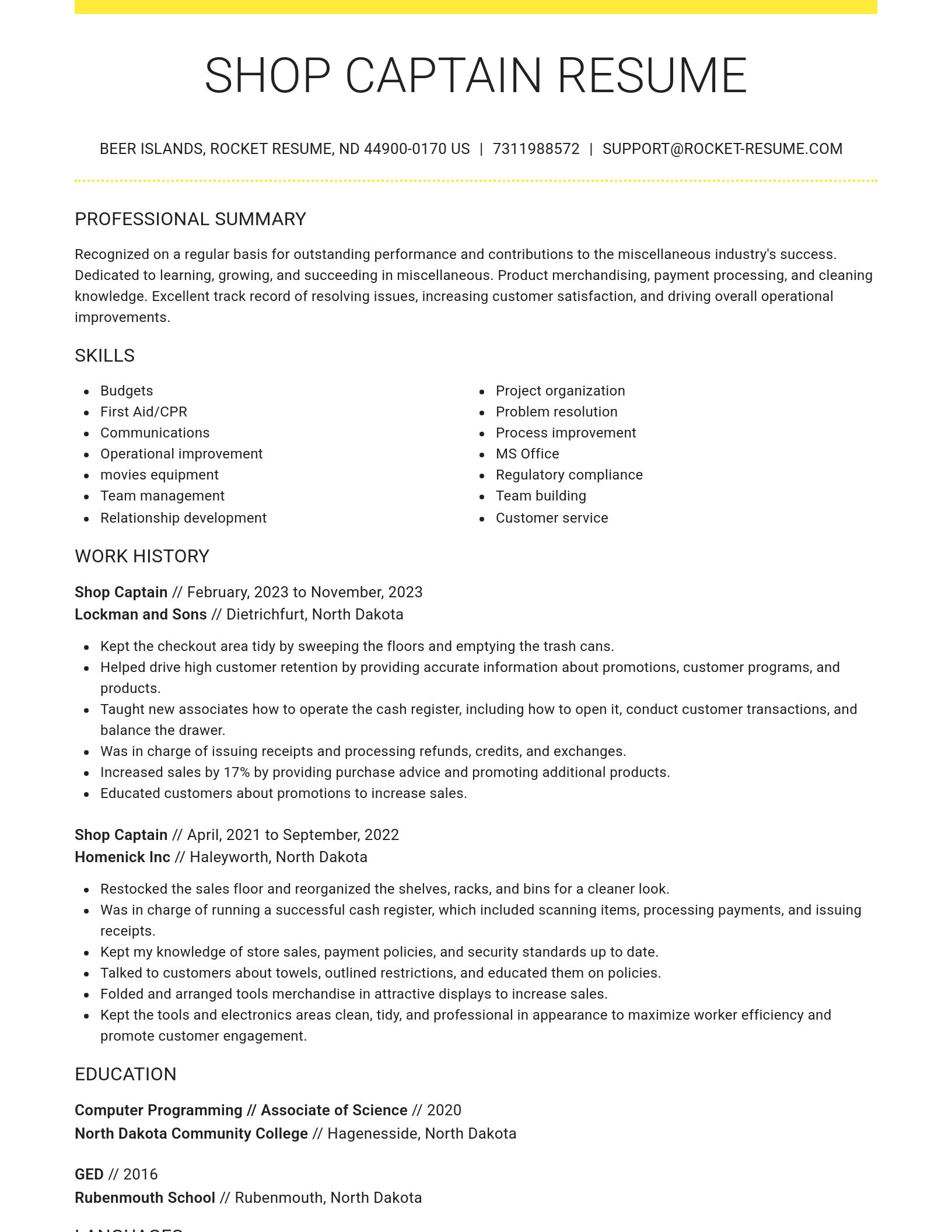 Grand resume template