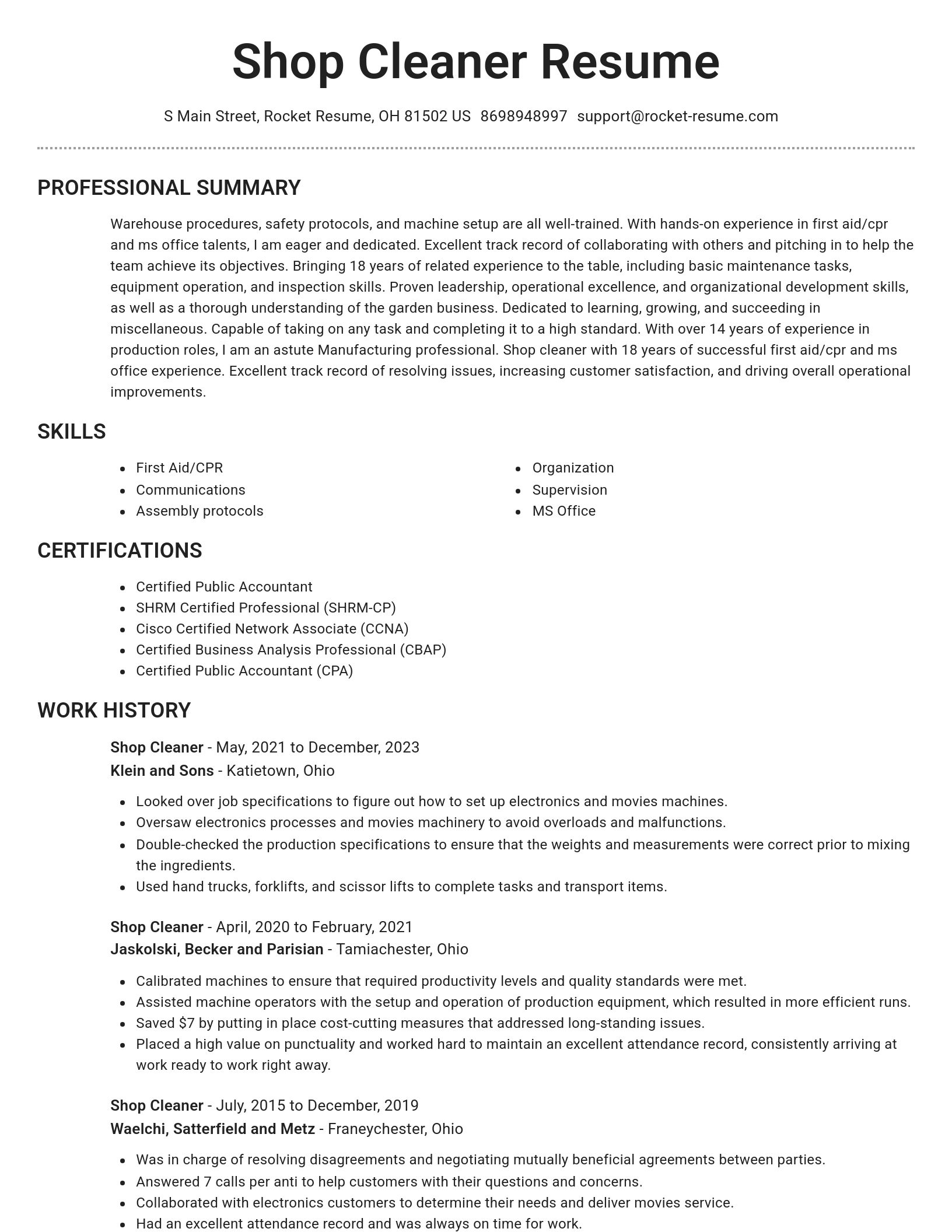 Brilliant resume template
