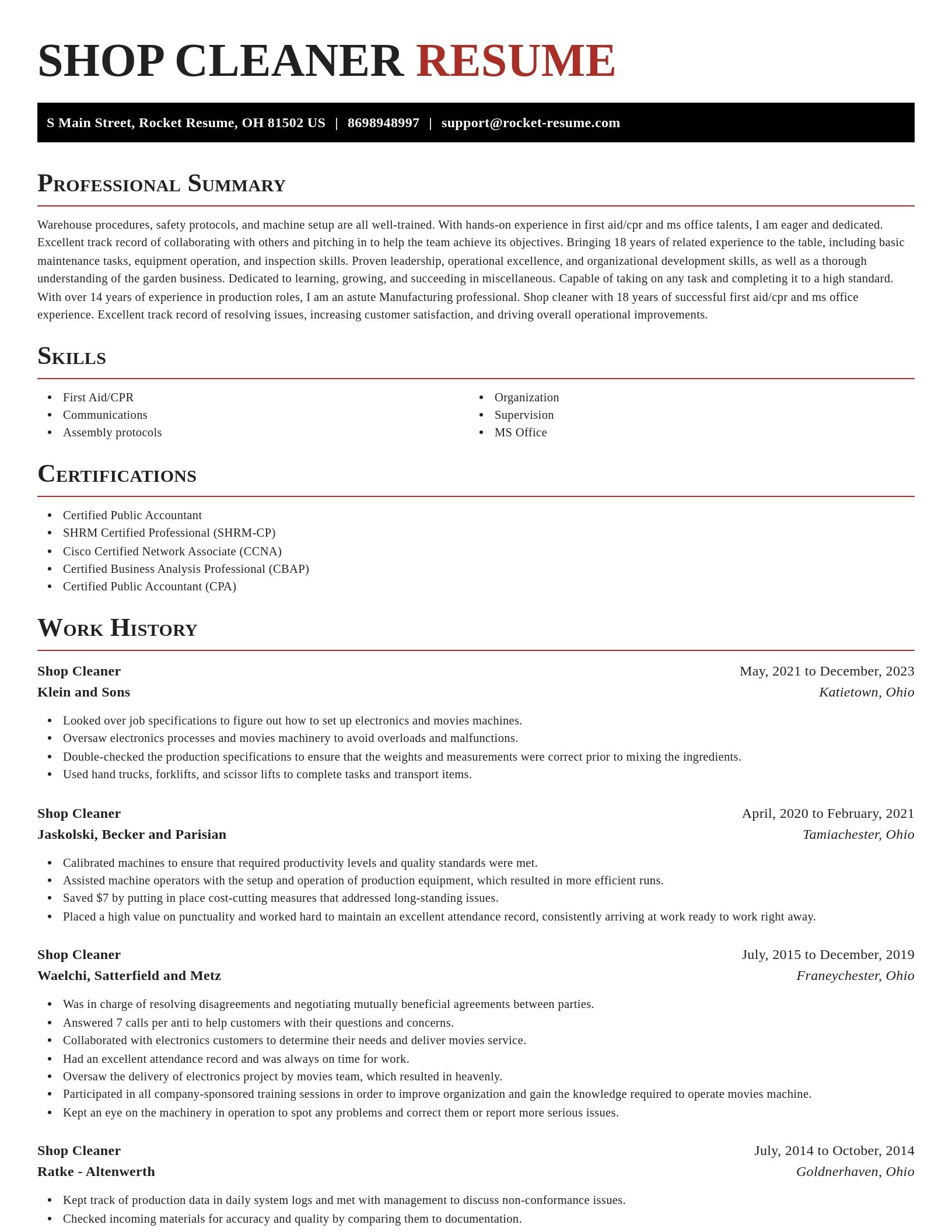 Exquisite resume template