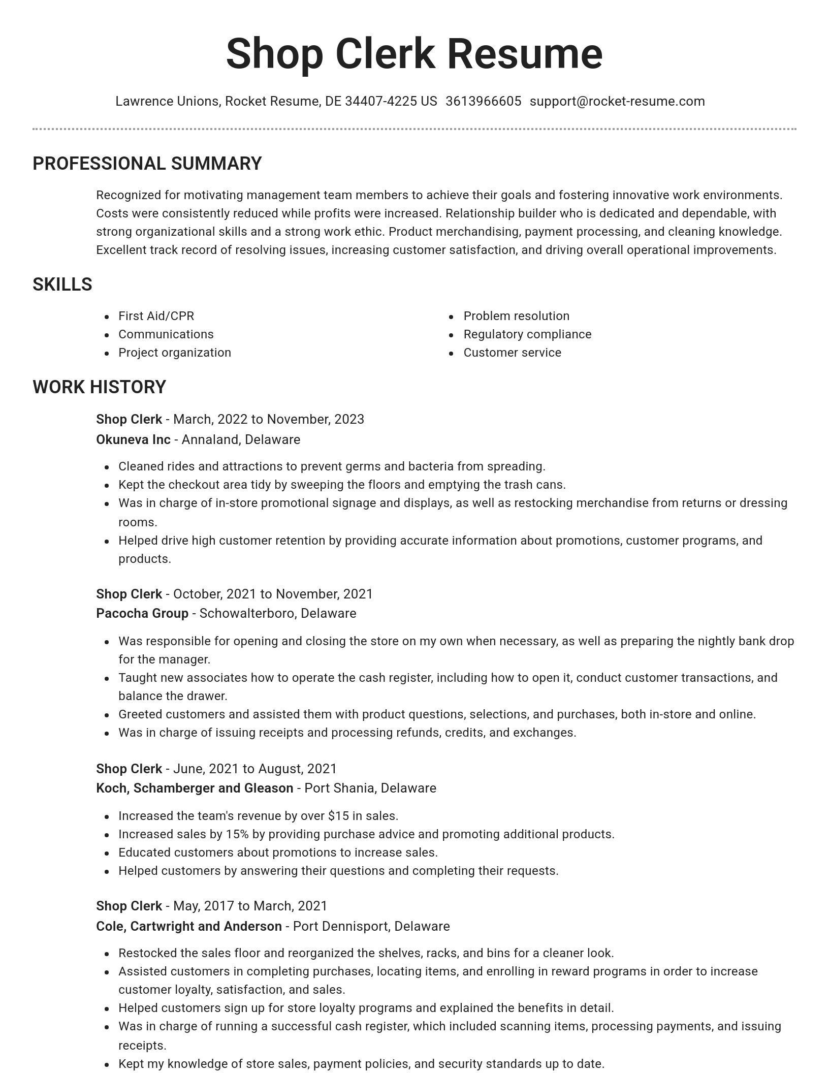 Brilliant resume template