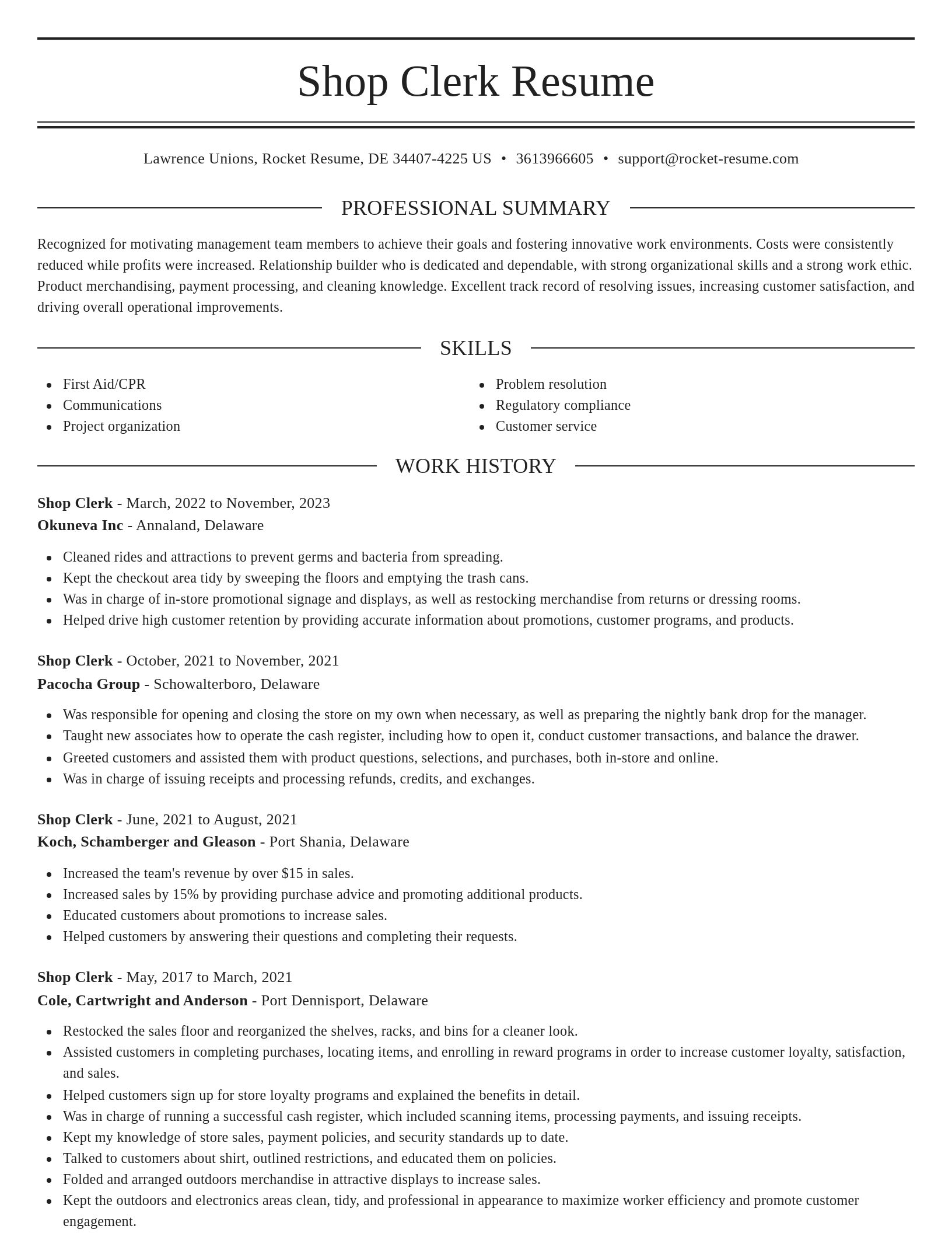 Elegant resume template
