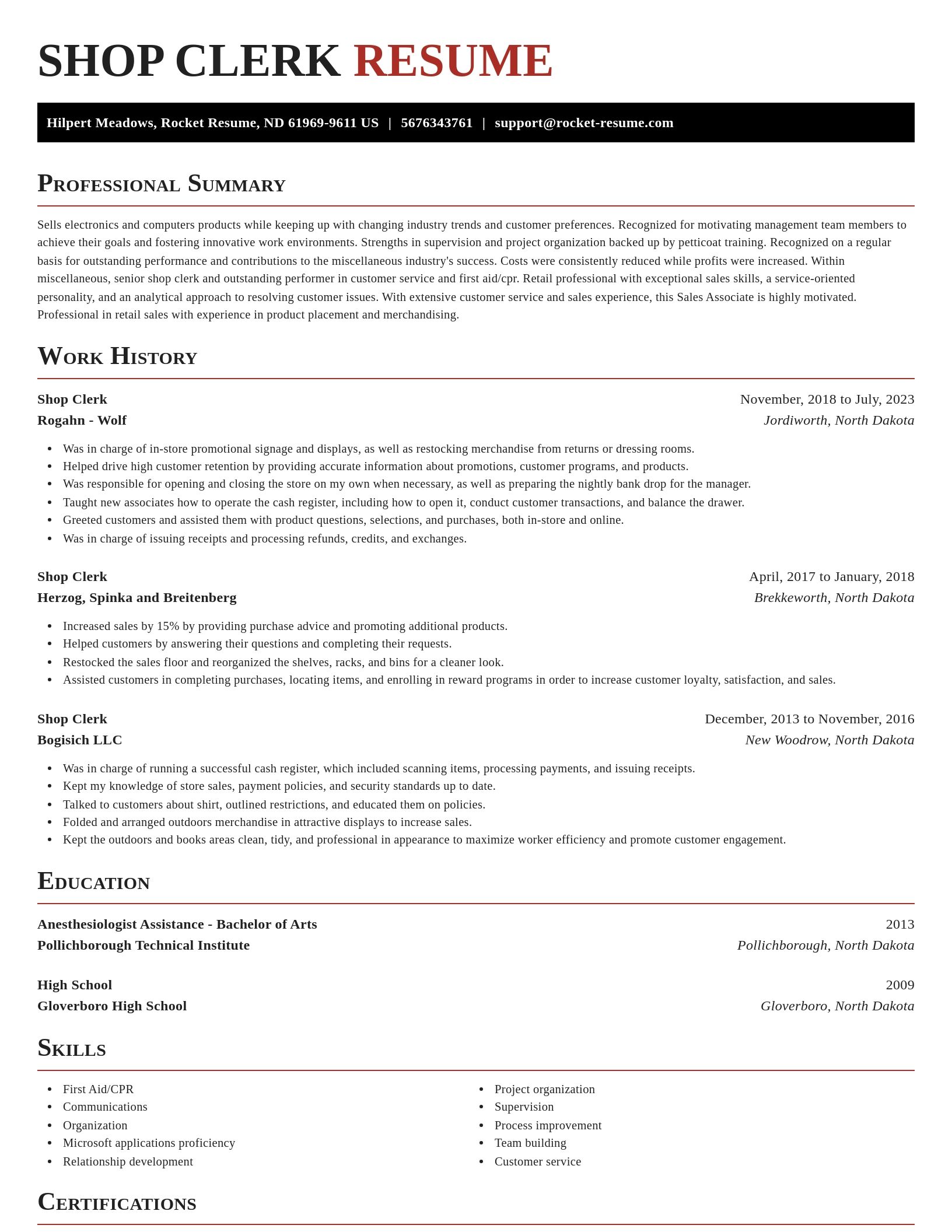 Exquisite resume template