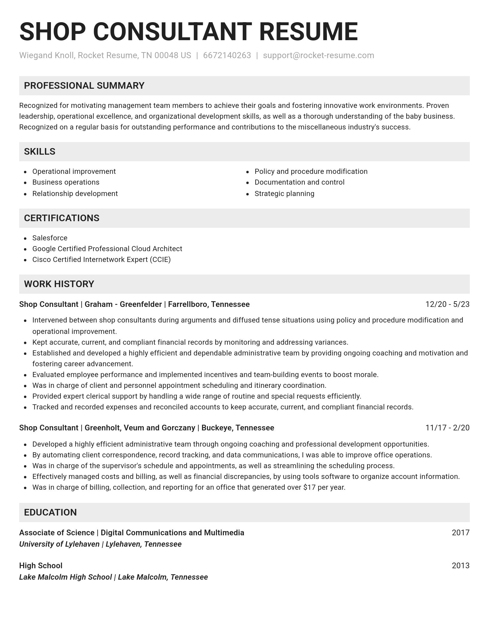 Genius resume template