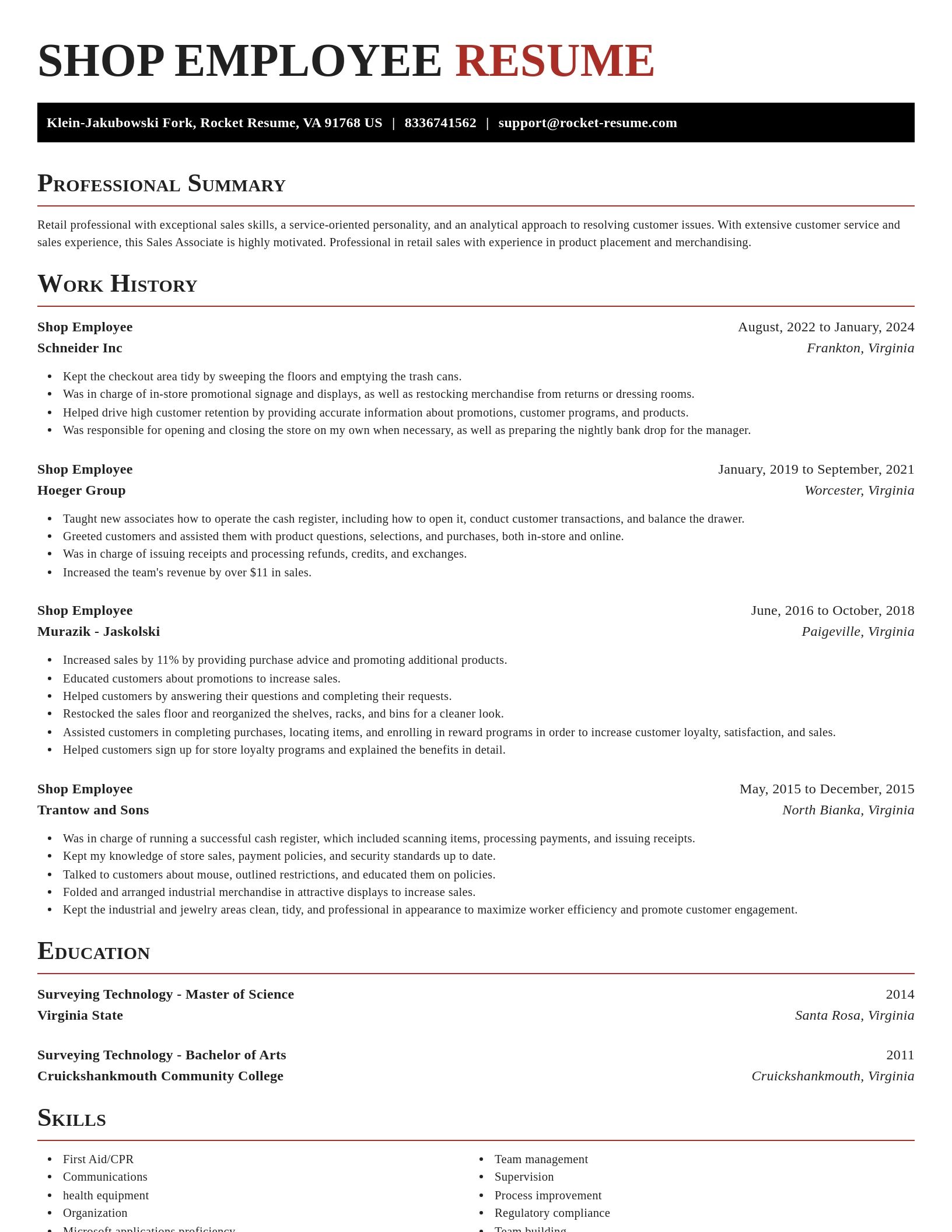 Exquisite resume template
