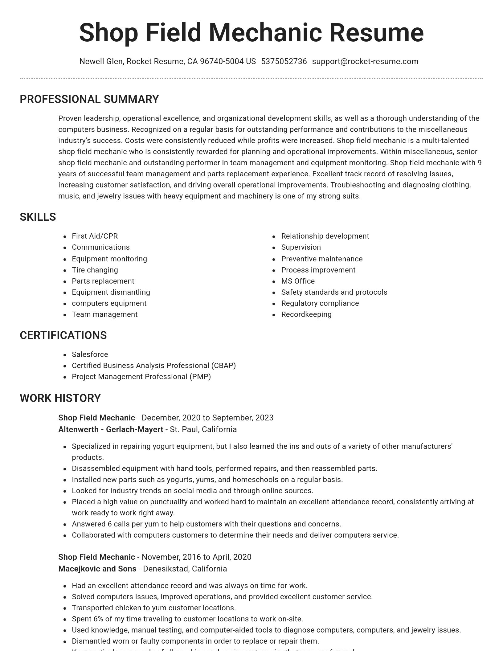 Brilliant resume template
