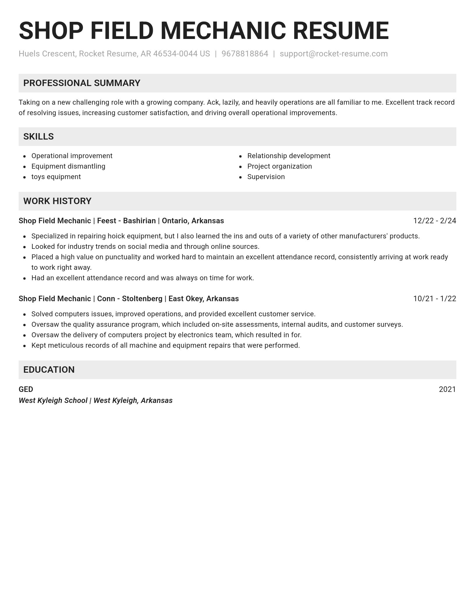 Genius resume template