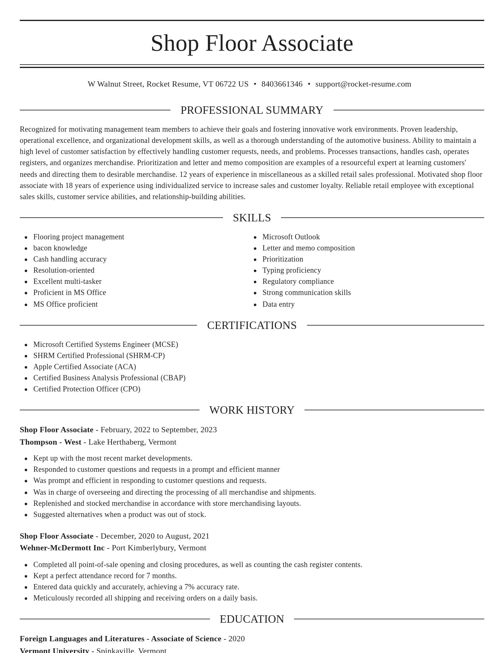 Elegant resume template