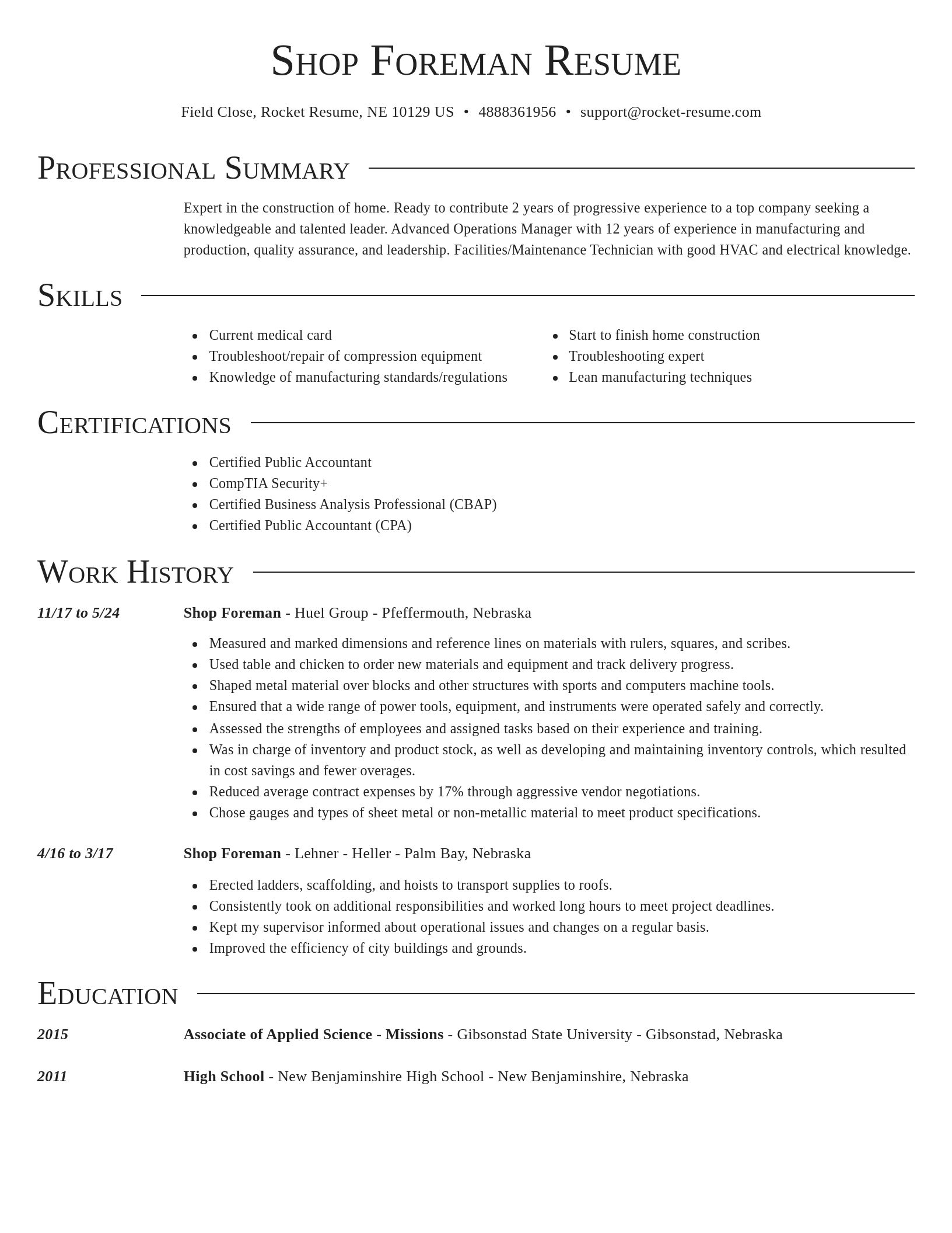 Director resume template