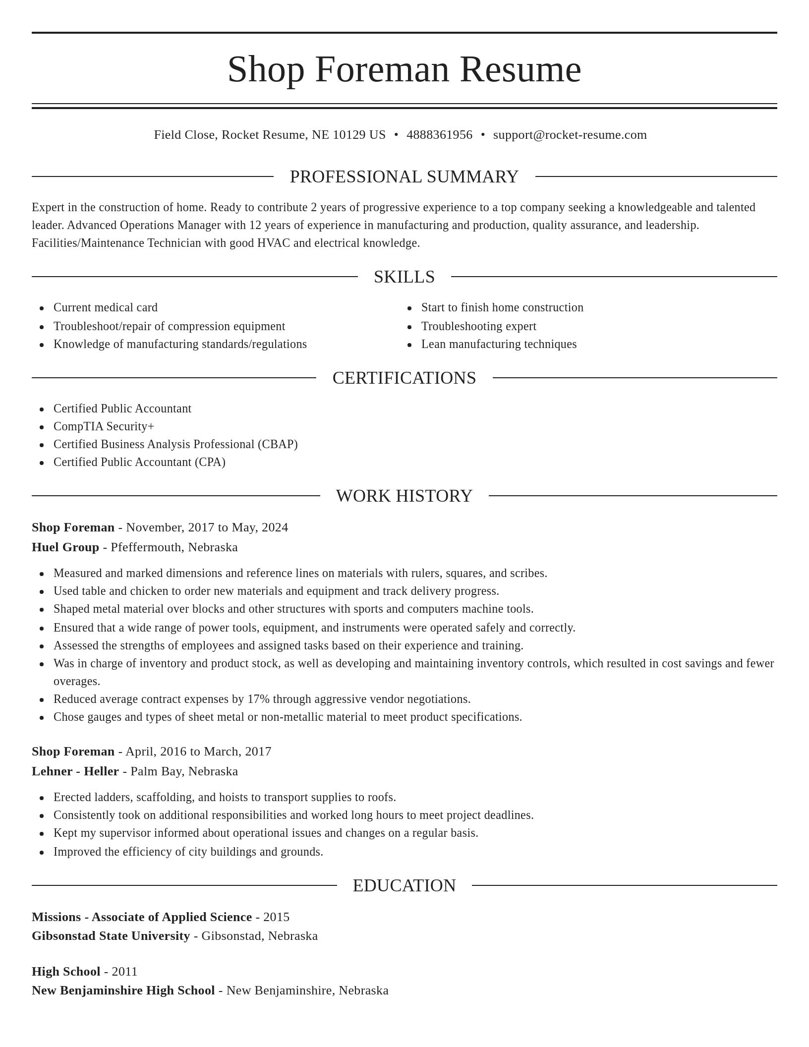 Elegant resume template
