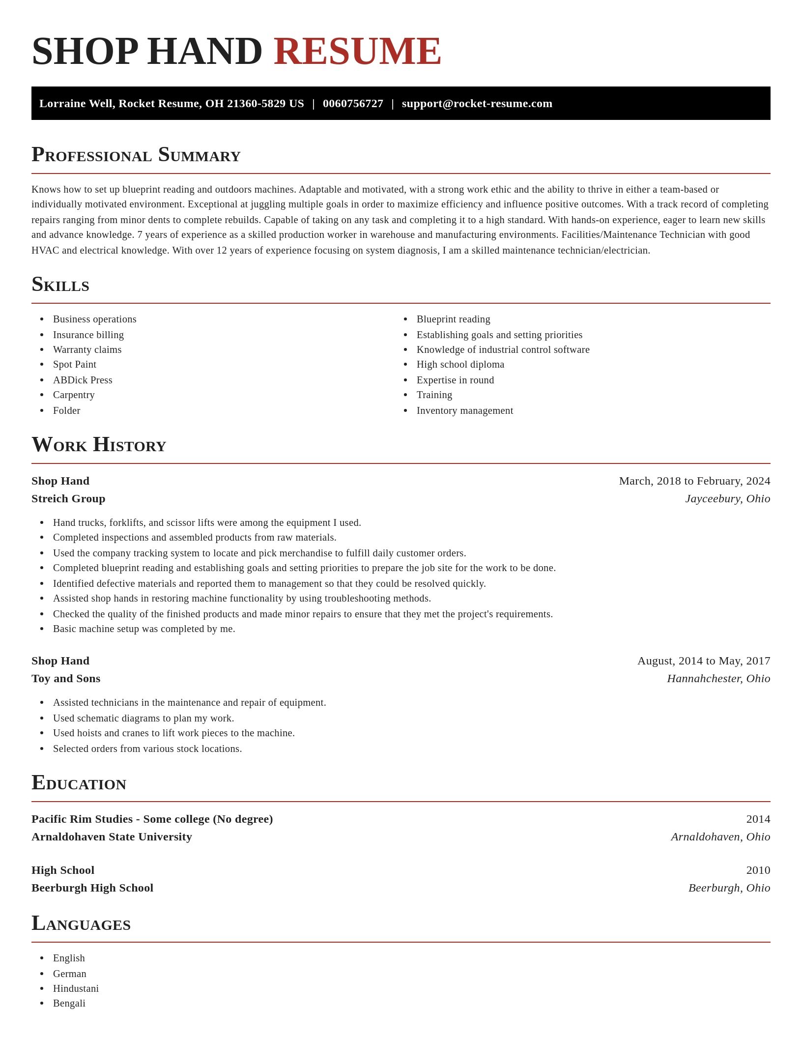 Exquisite resume template