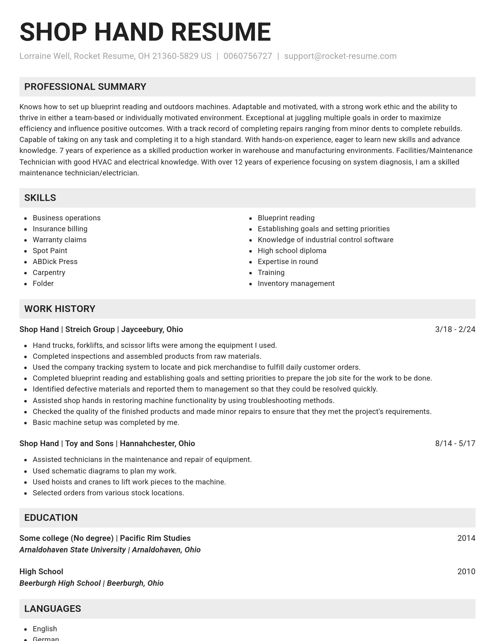 Genius resume template