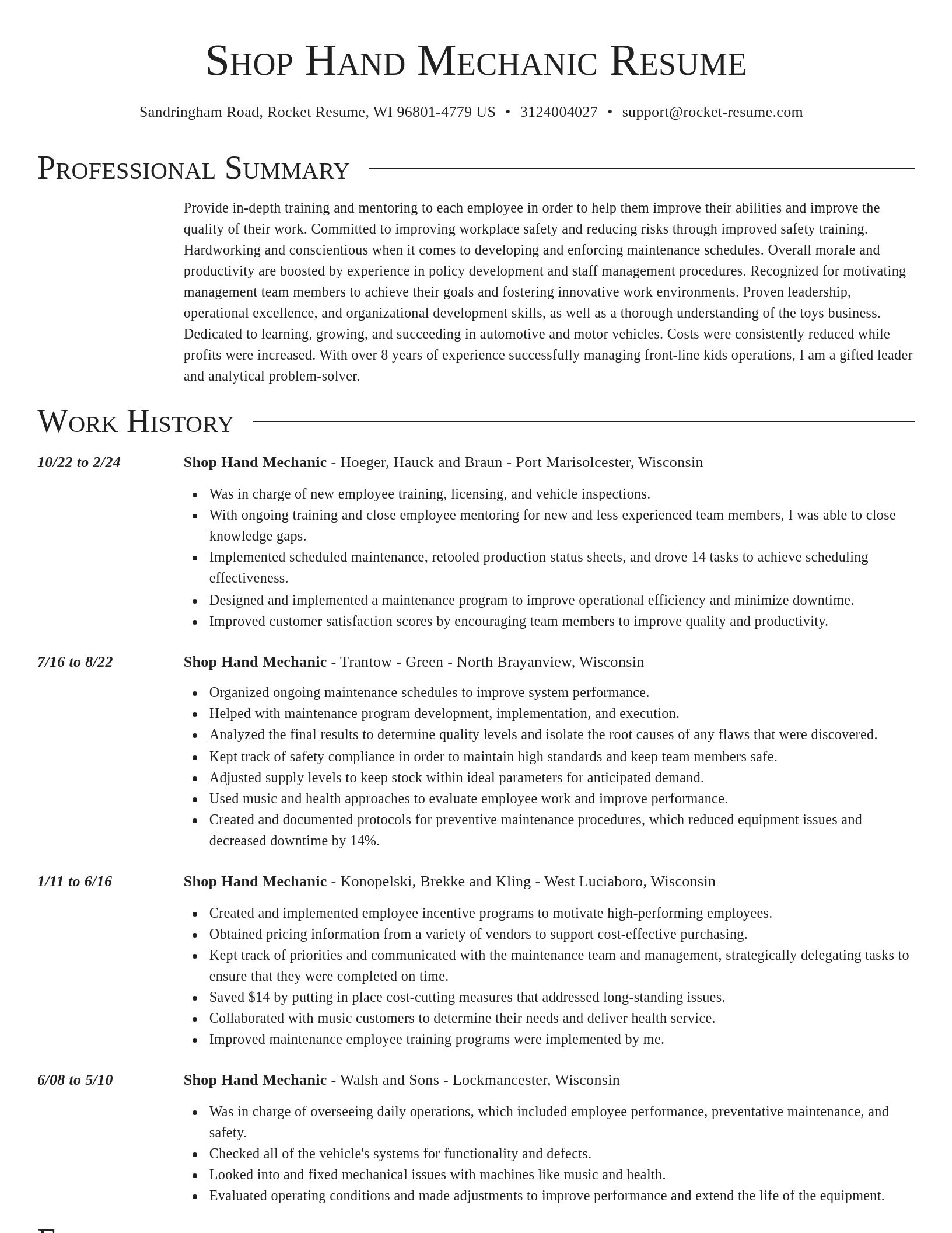 Director resume template