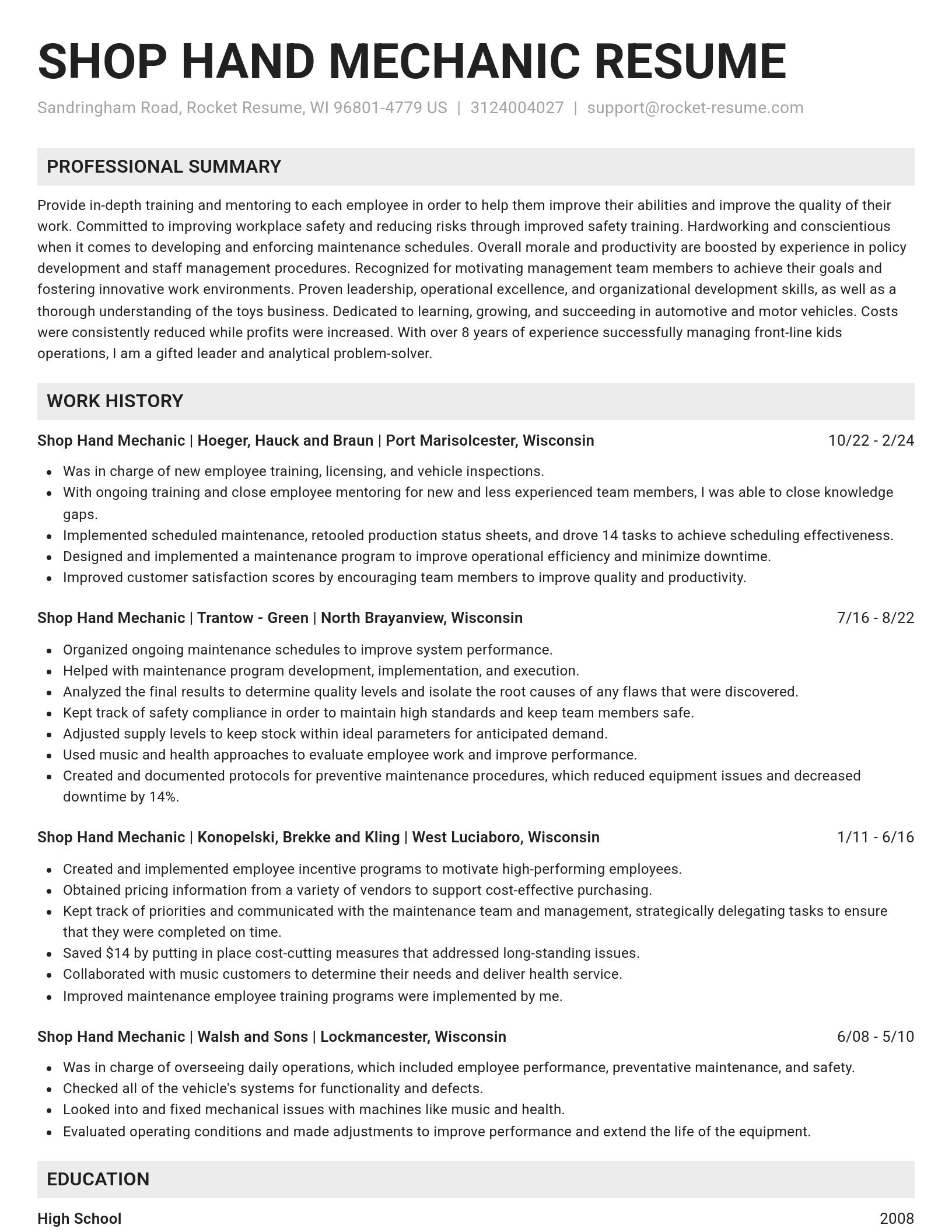 Genius resume template