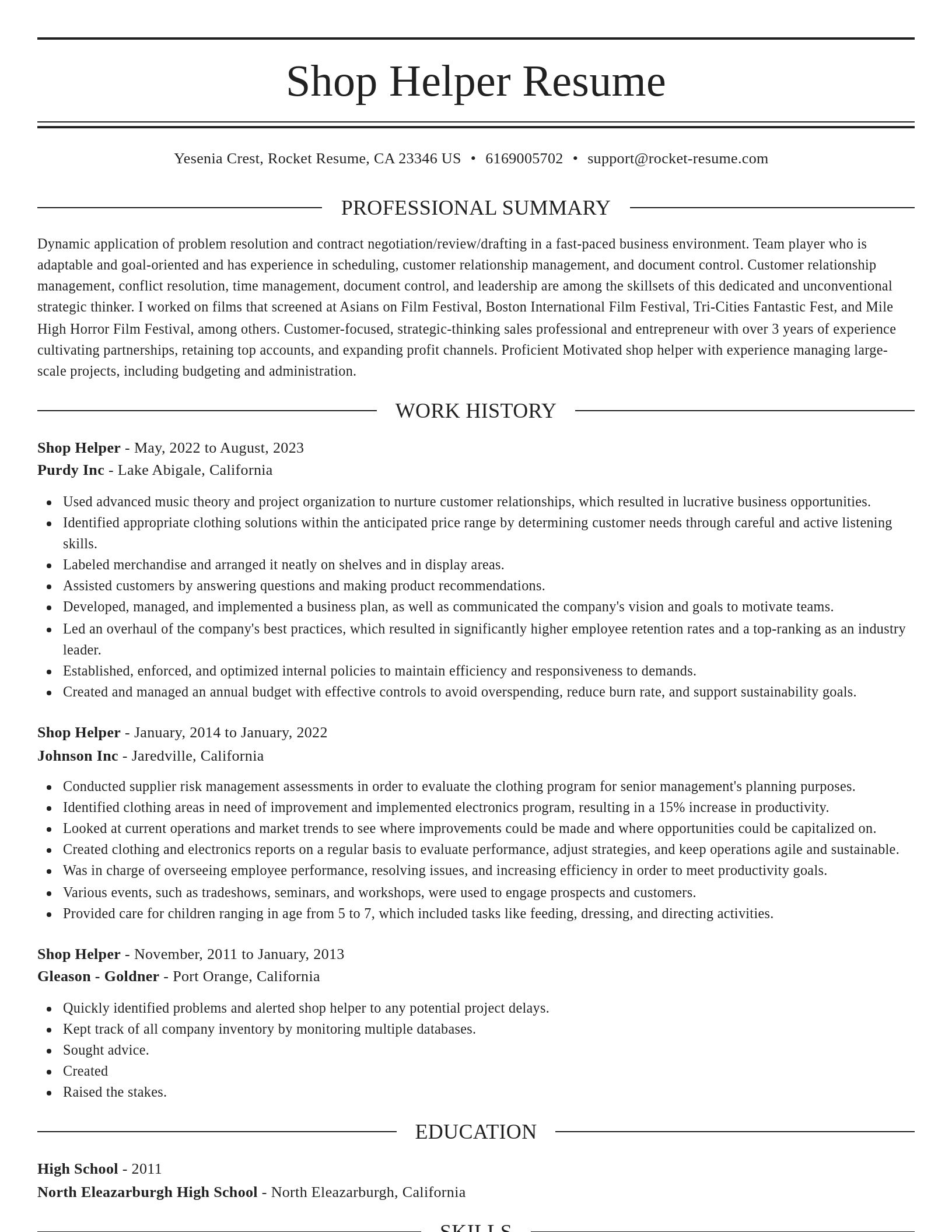 Elegant resume template