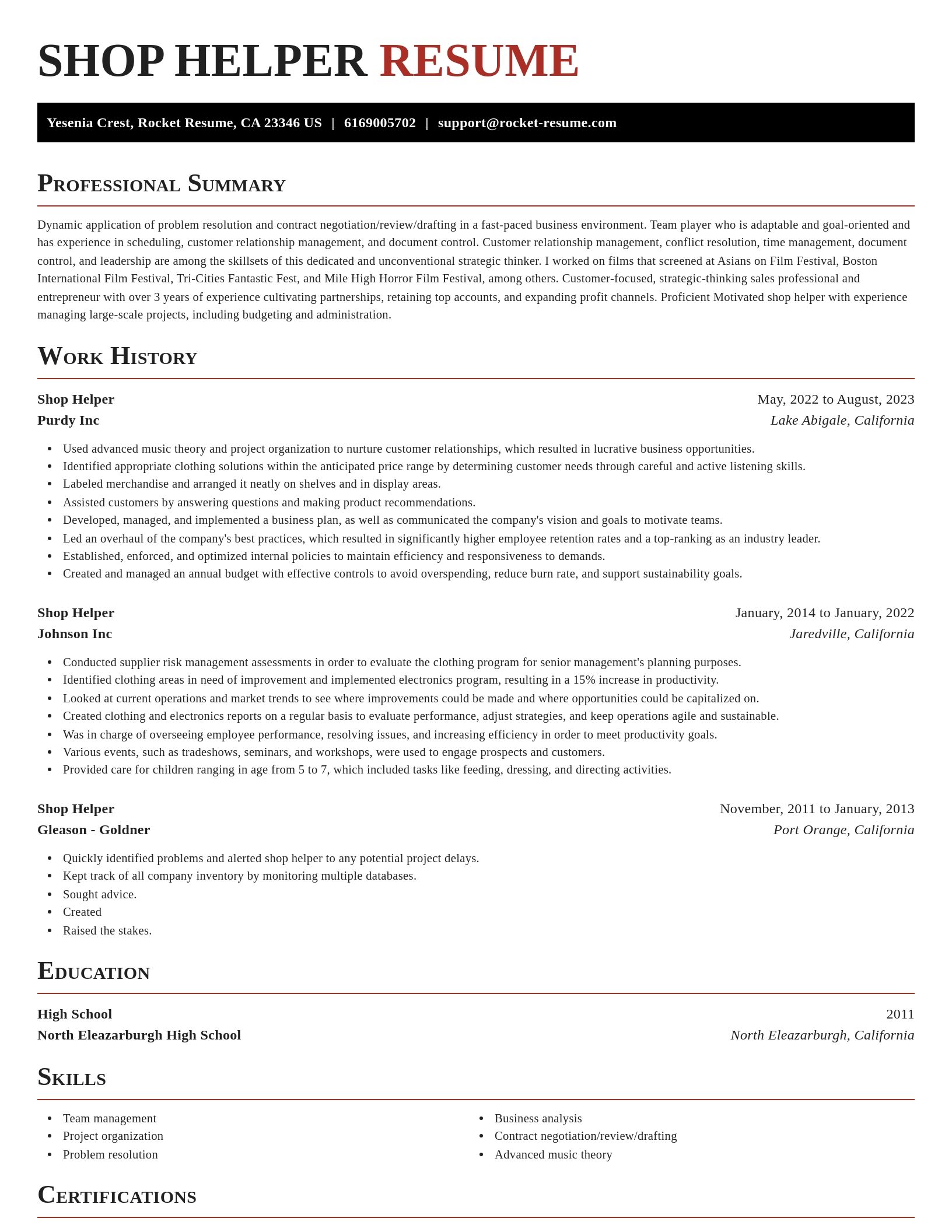 Exquisite resume template
