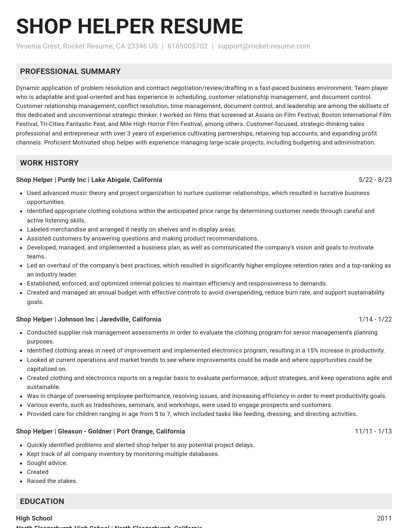 Genius resume template