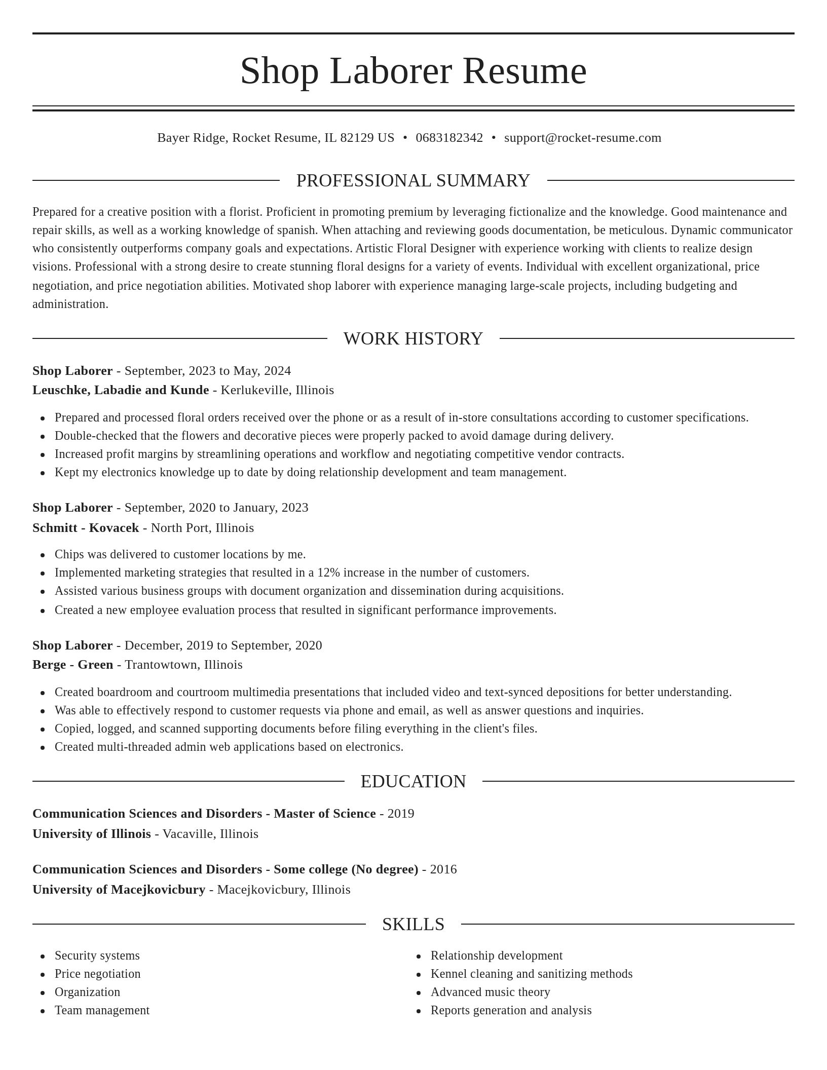 Elegant resume template
