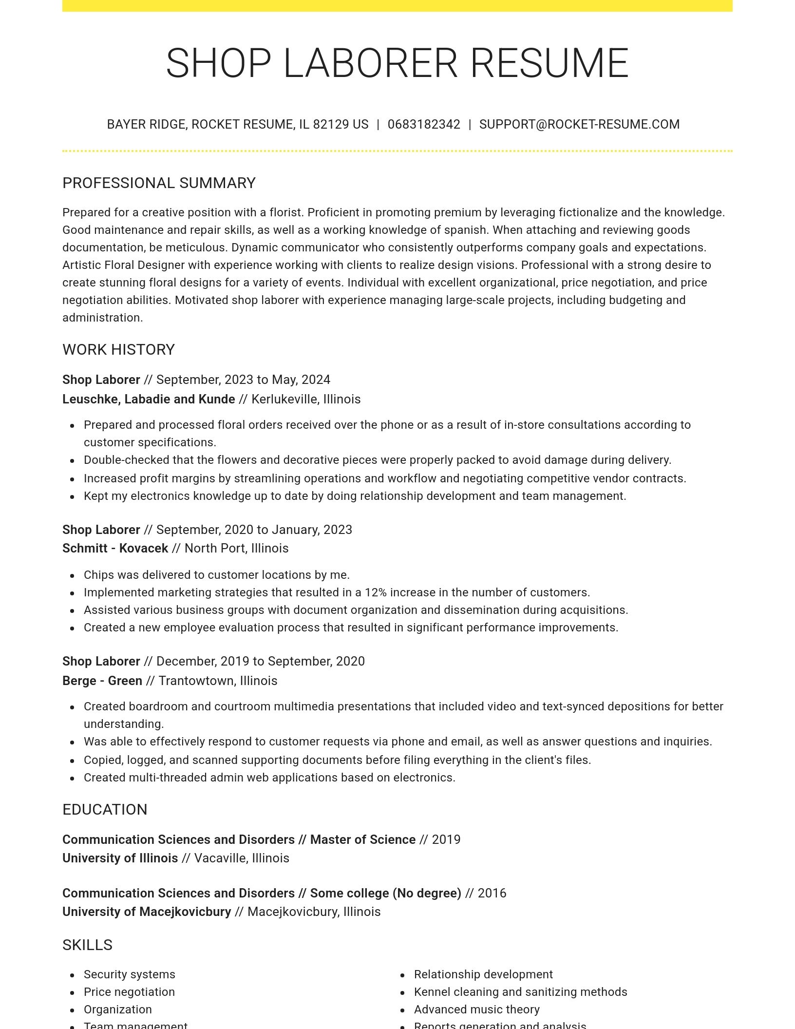 Grand resume template