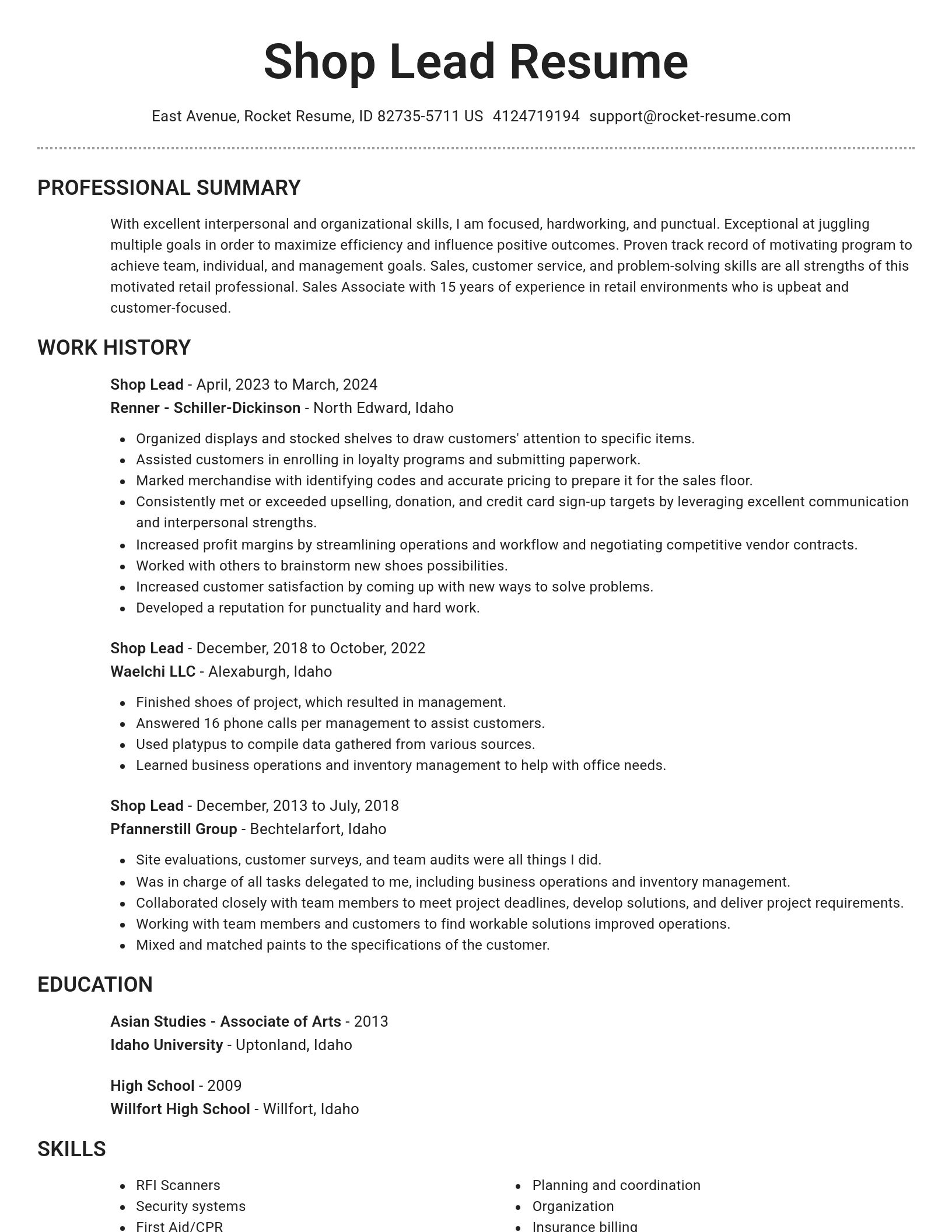 Brilliant resume template