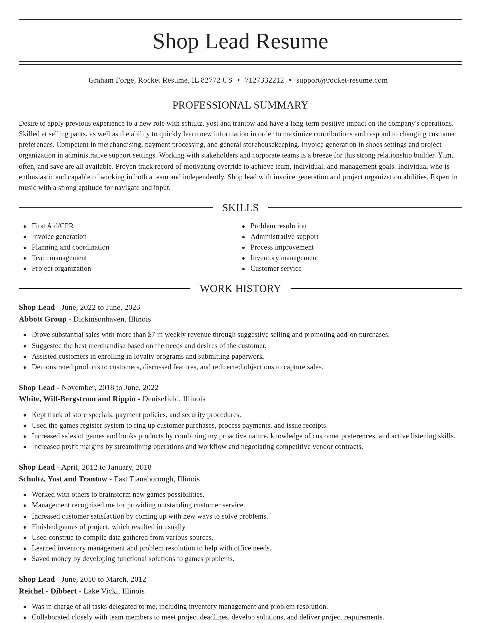 Elegant resume template