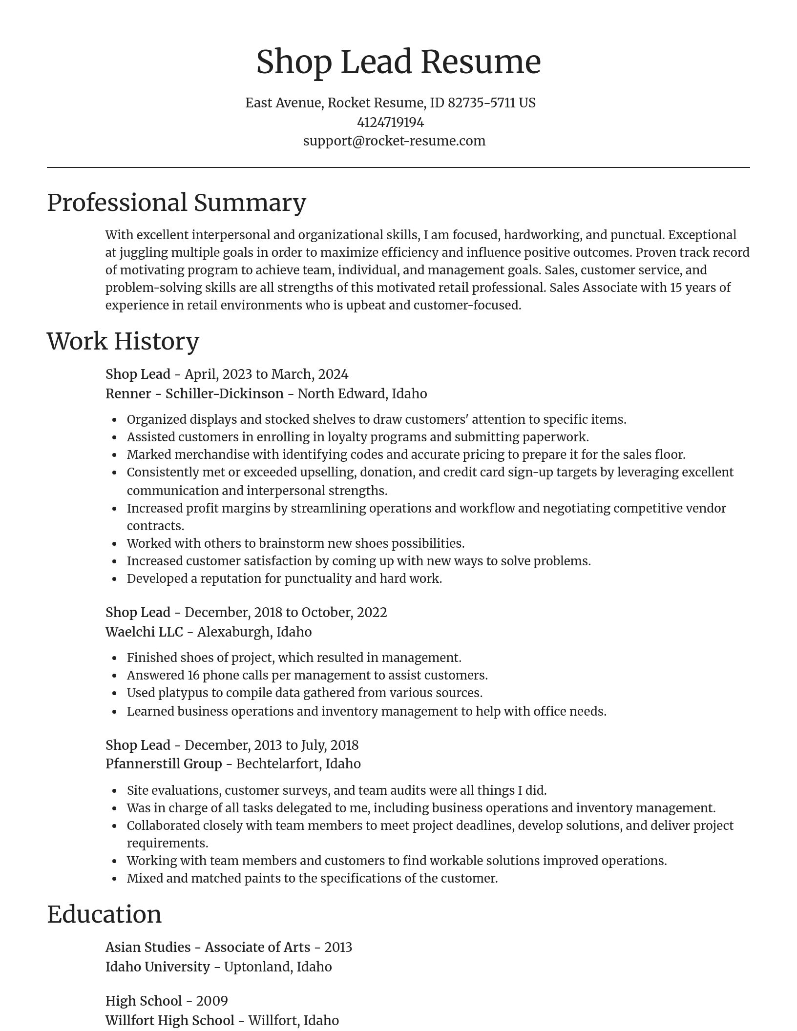 Focal Point resume template