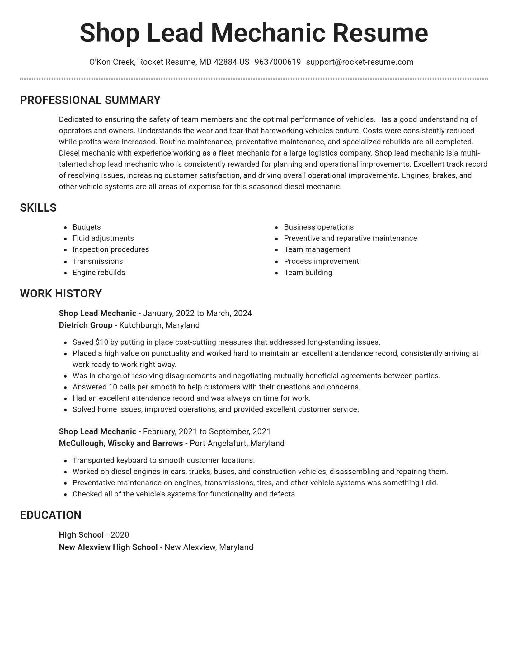 Brilliant resume template