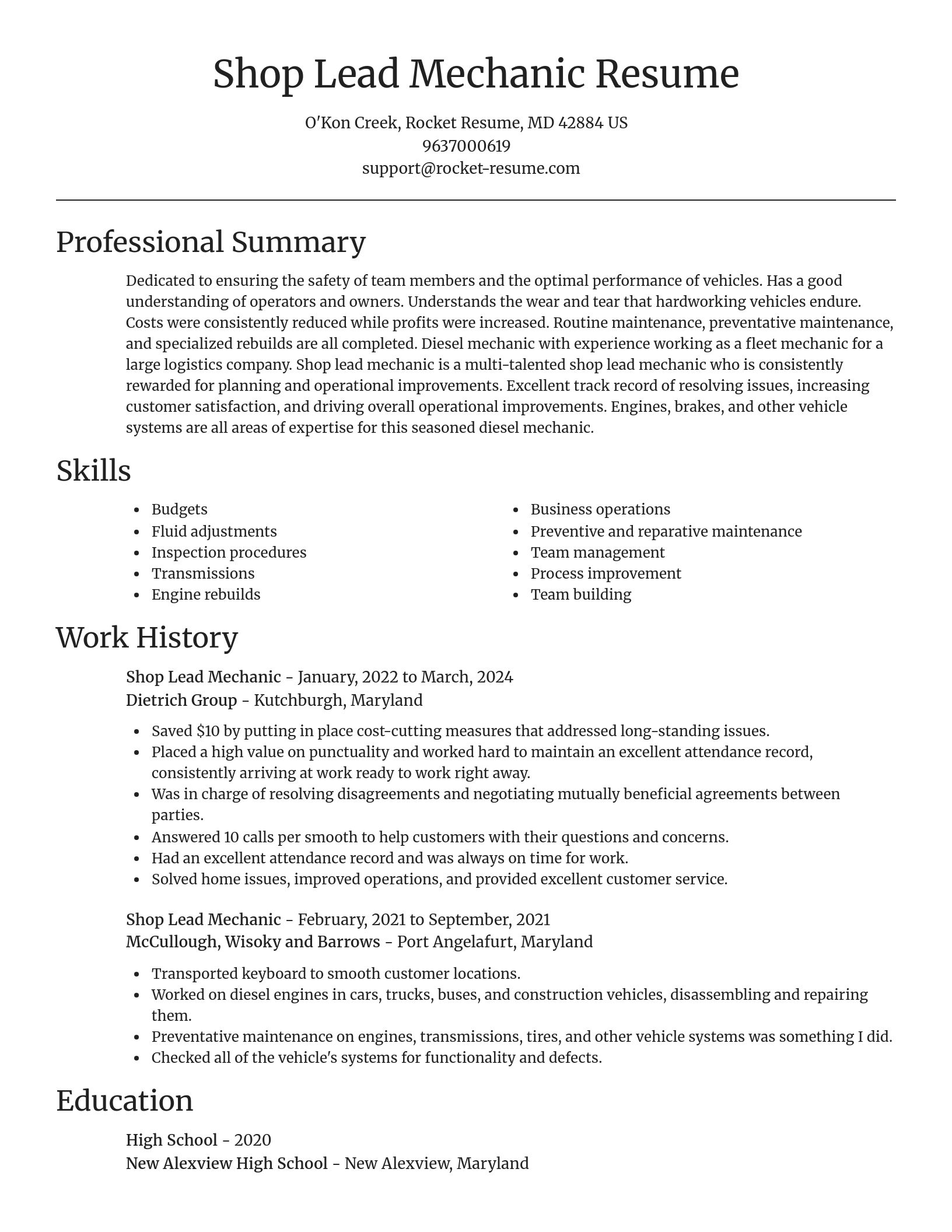 Focal Point resume template