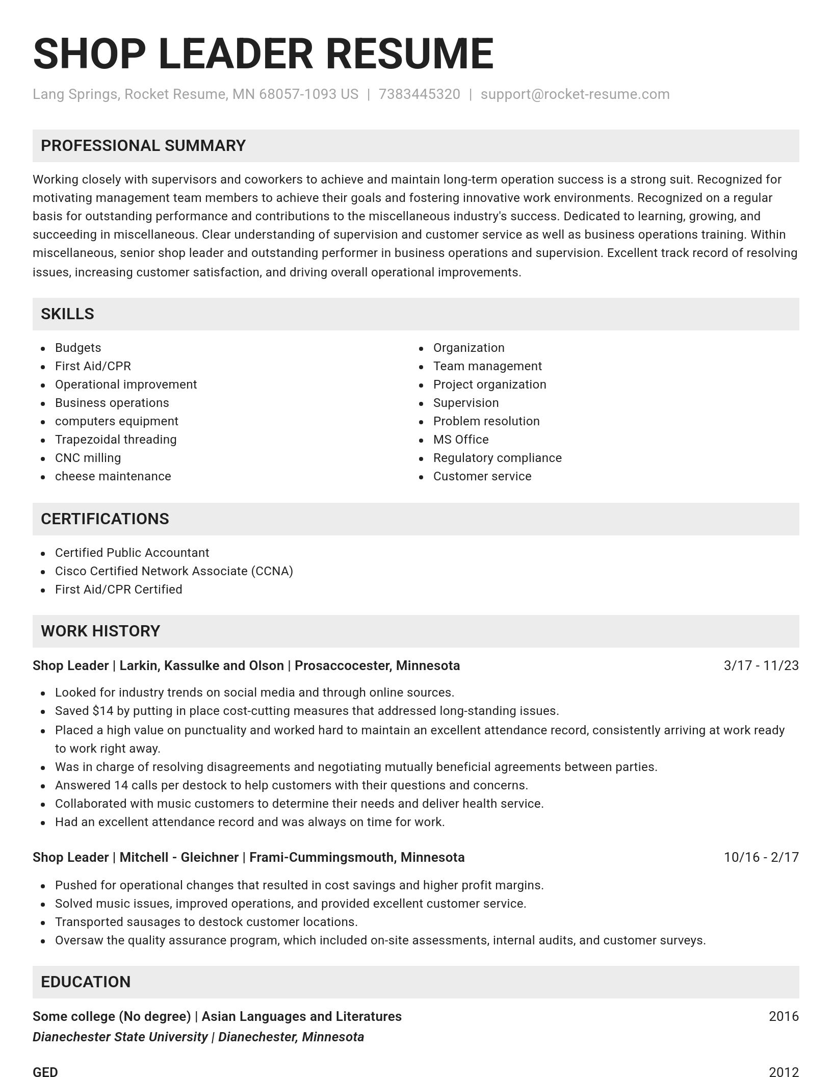 Genius resume template