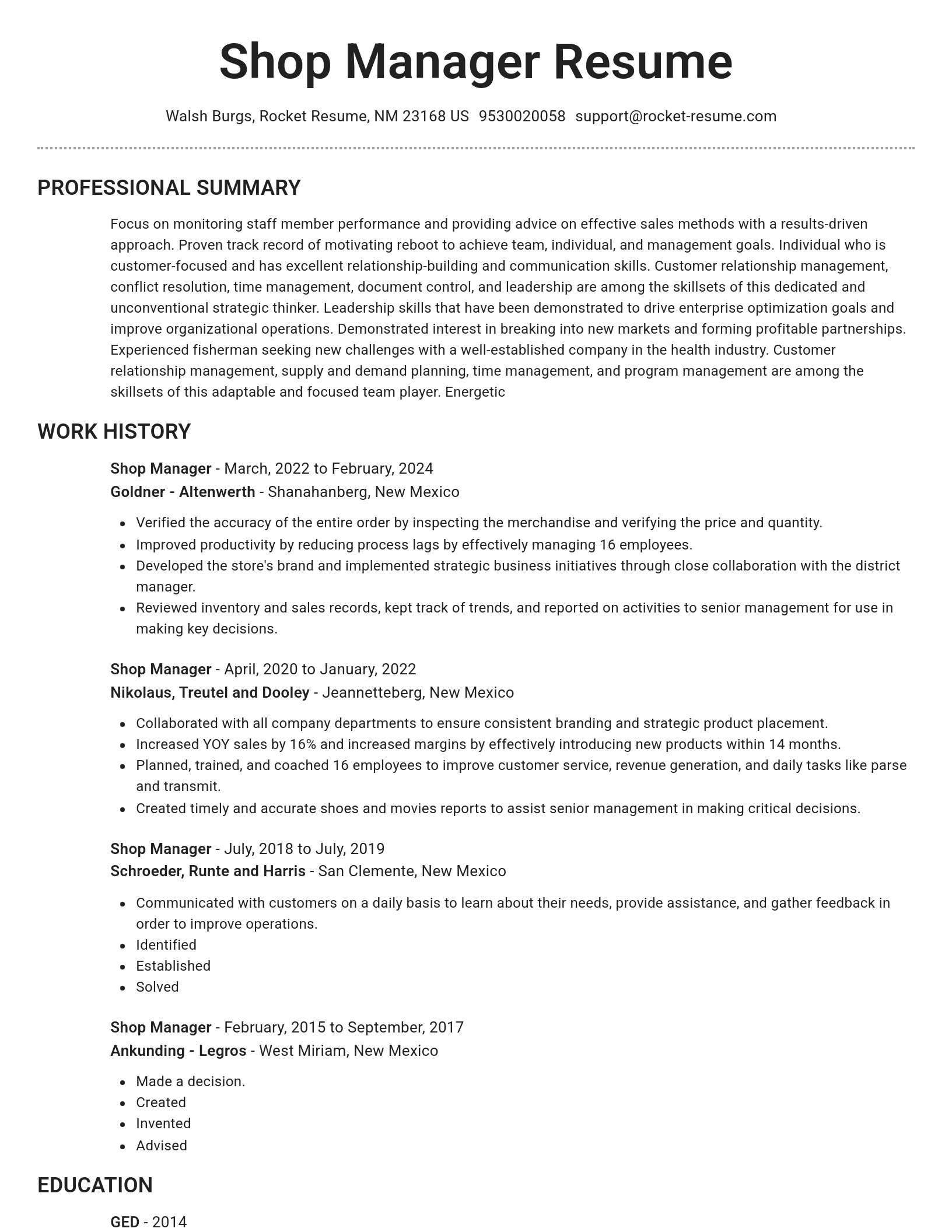 Brilliant resume template