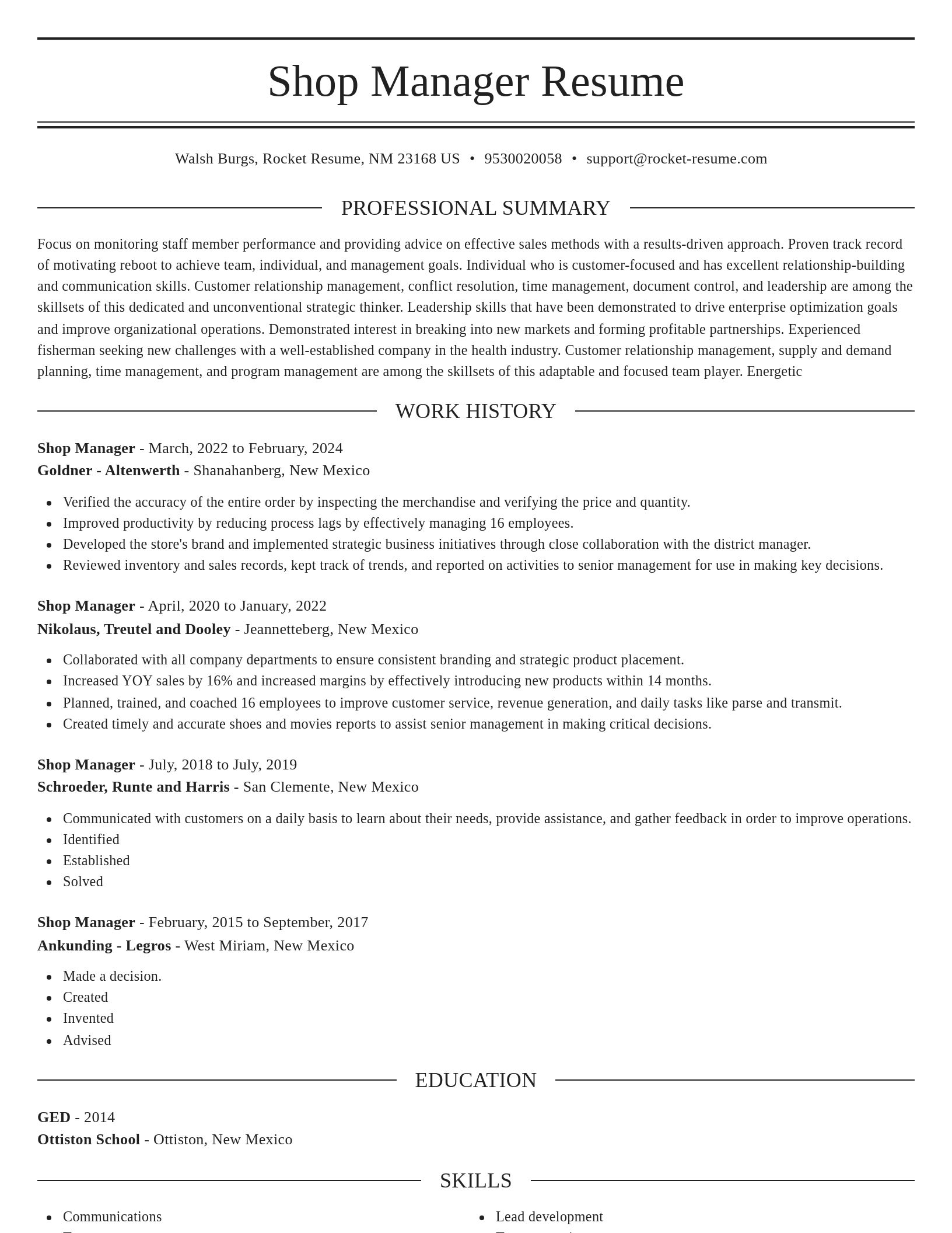 Elegant resume template