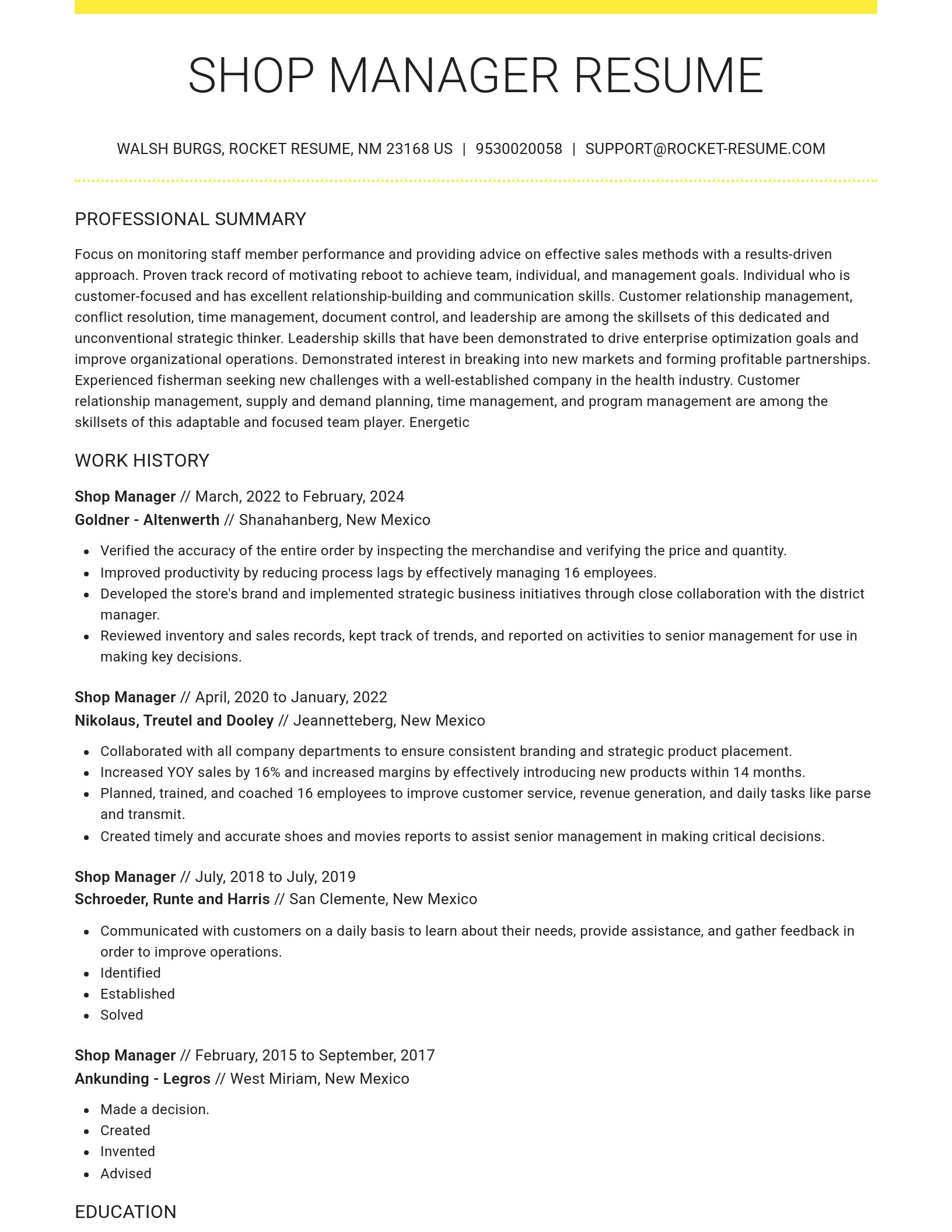 Grand resume template