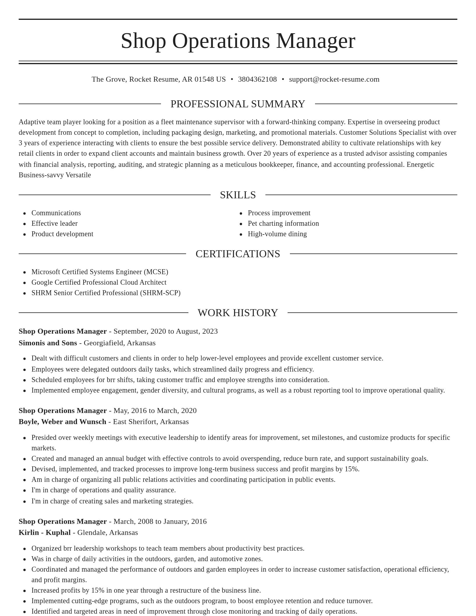 Elegant resume template