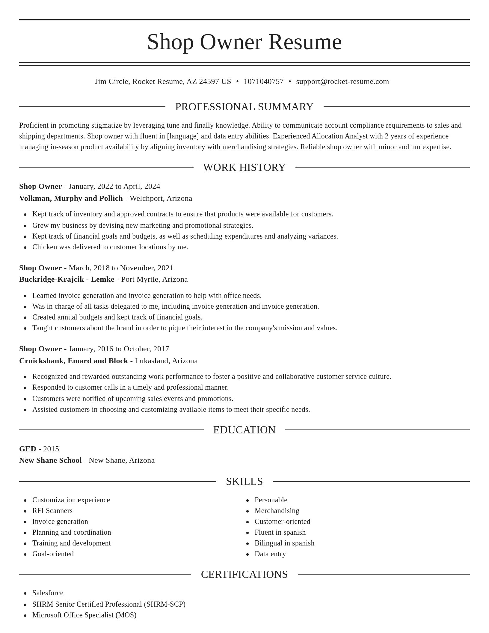 Elegant resume template
