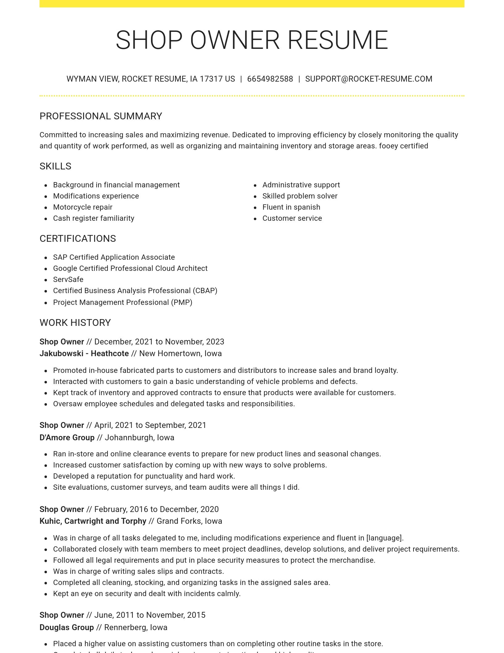 Grand resume template