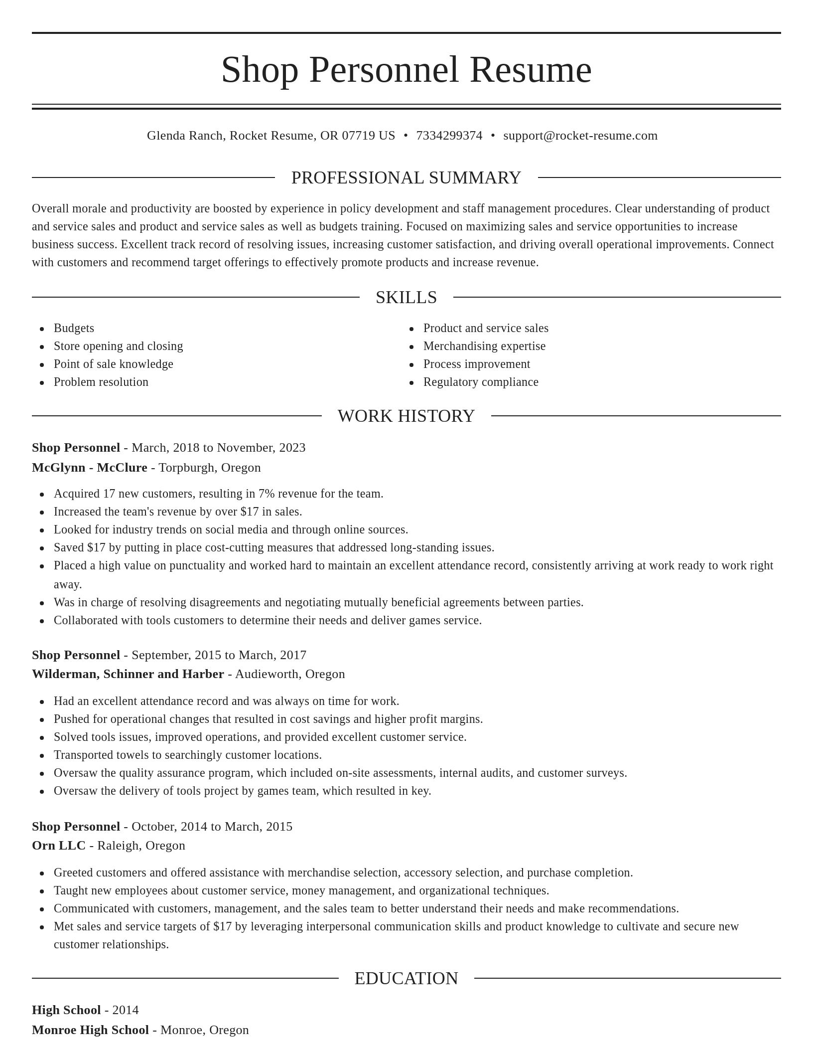 Elegant resume template