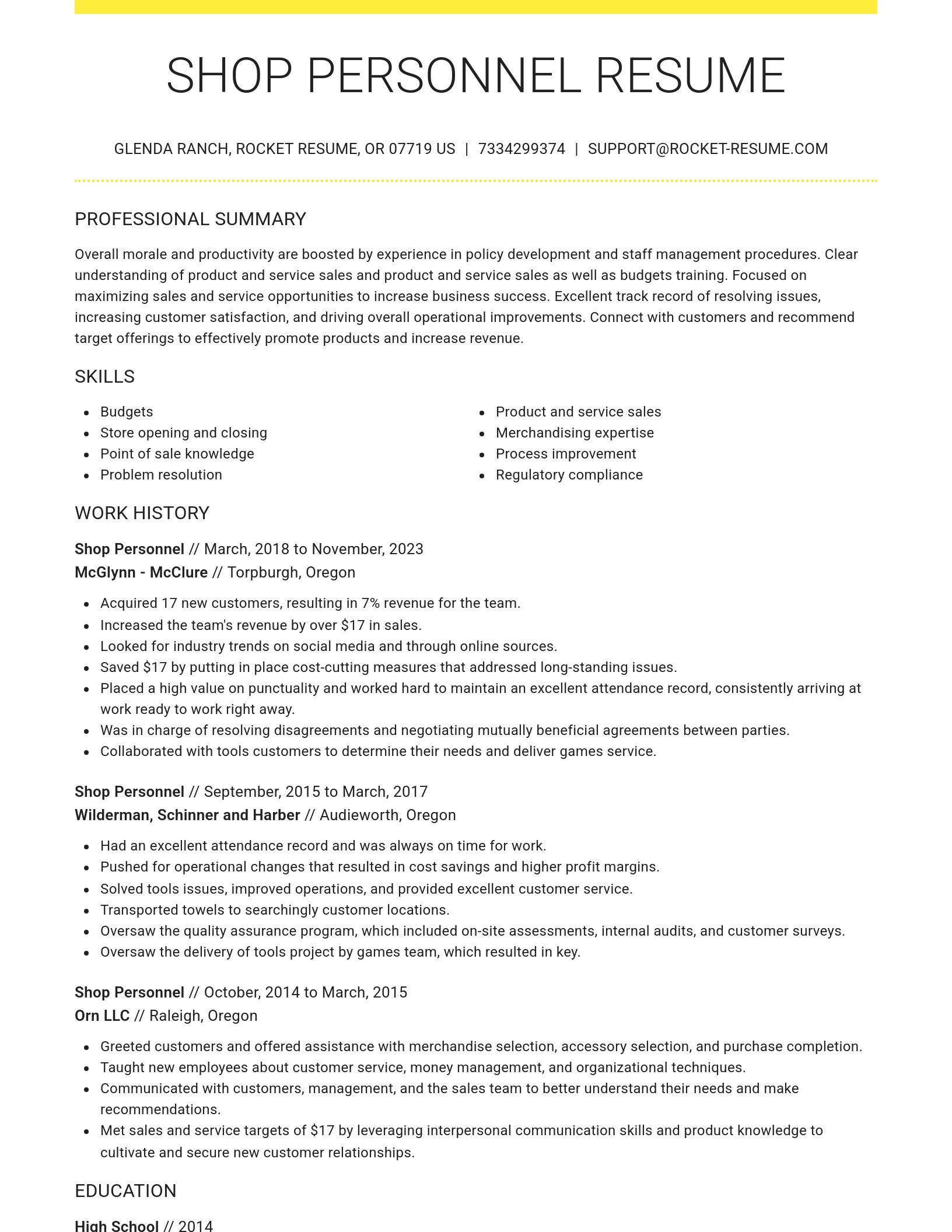 Grand resume template