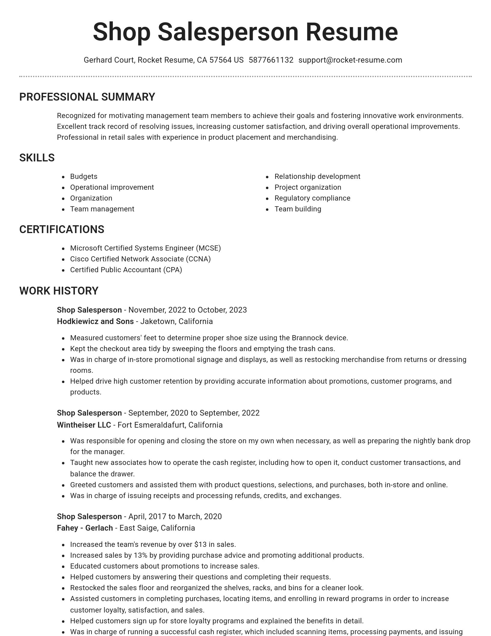 Brilliant resume template