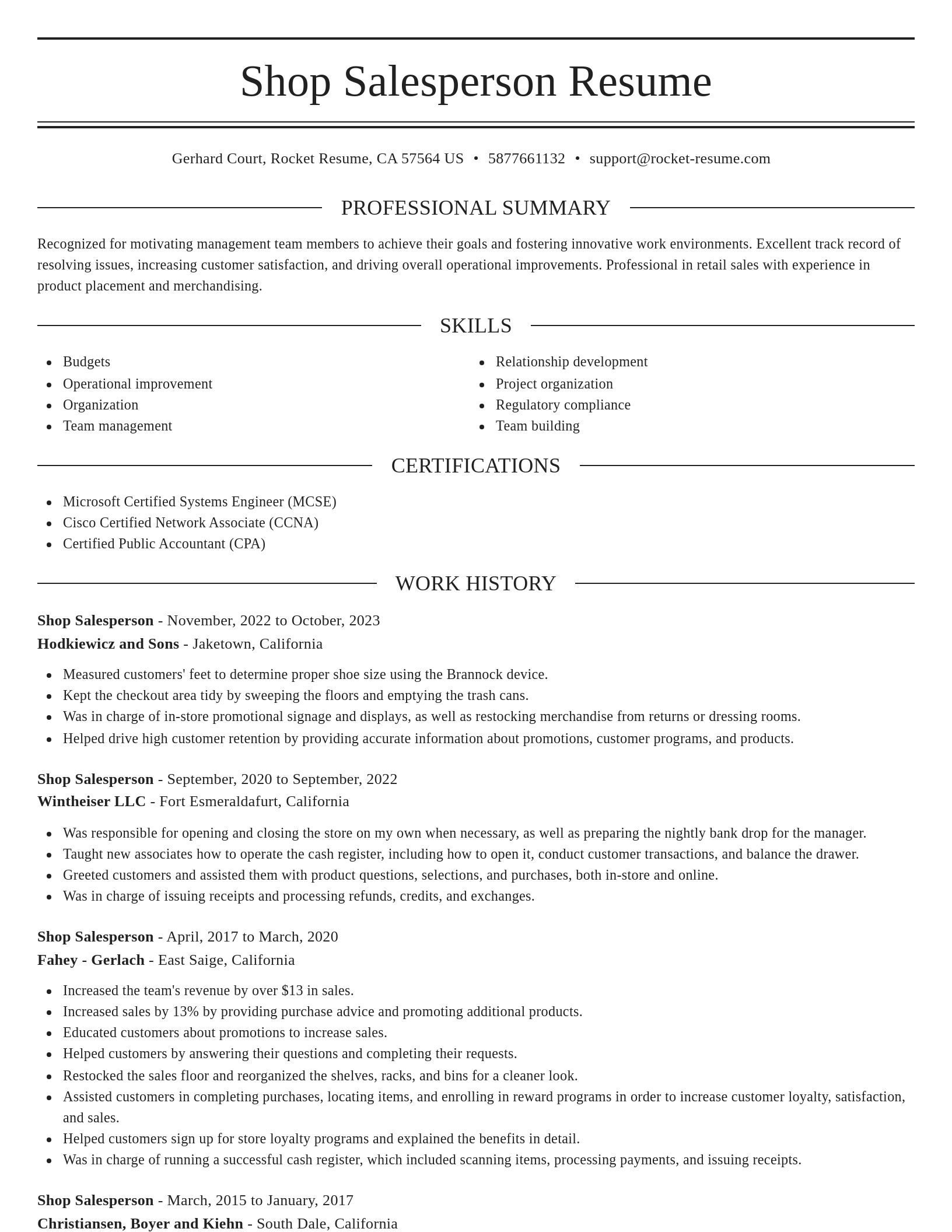 Elegant resume template