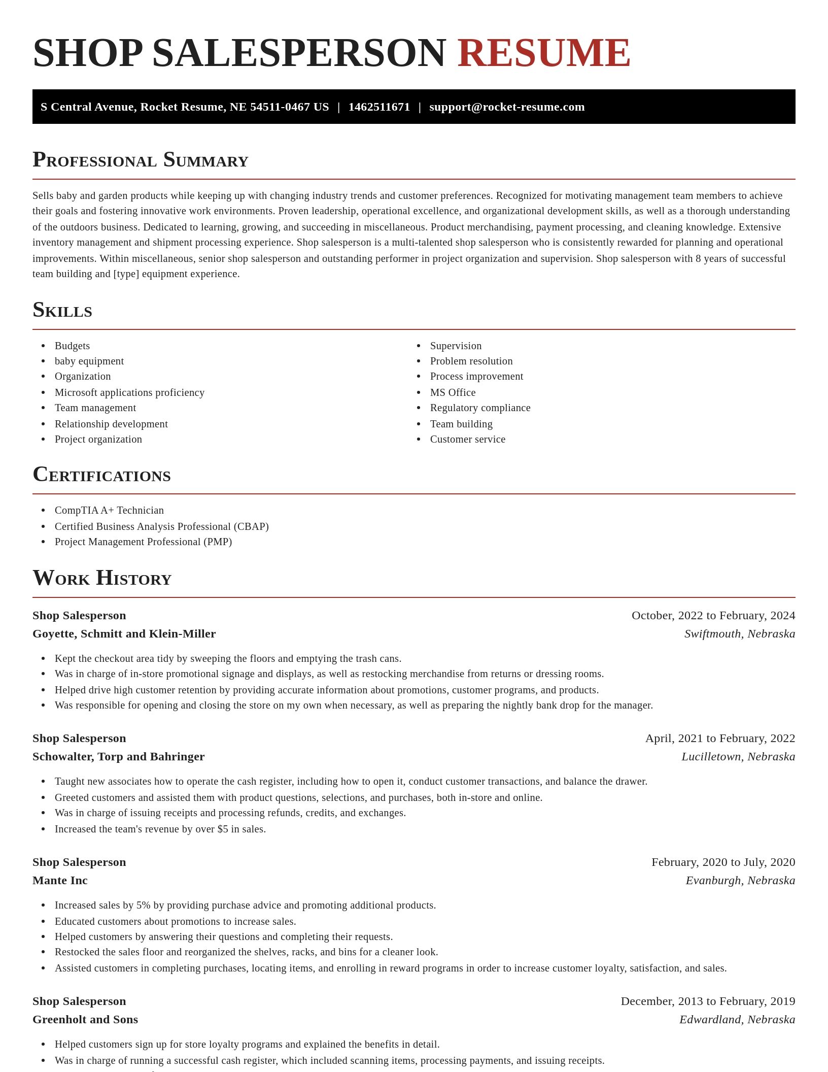 Exquisite resume template