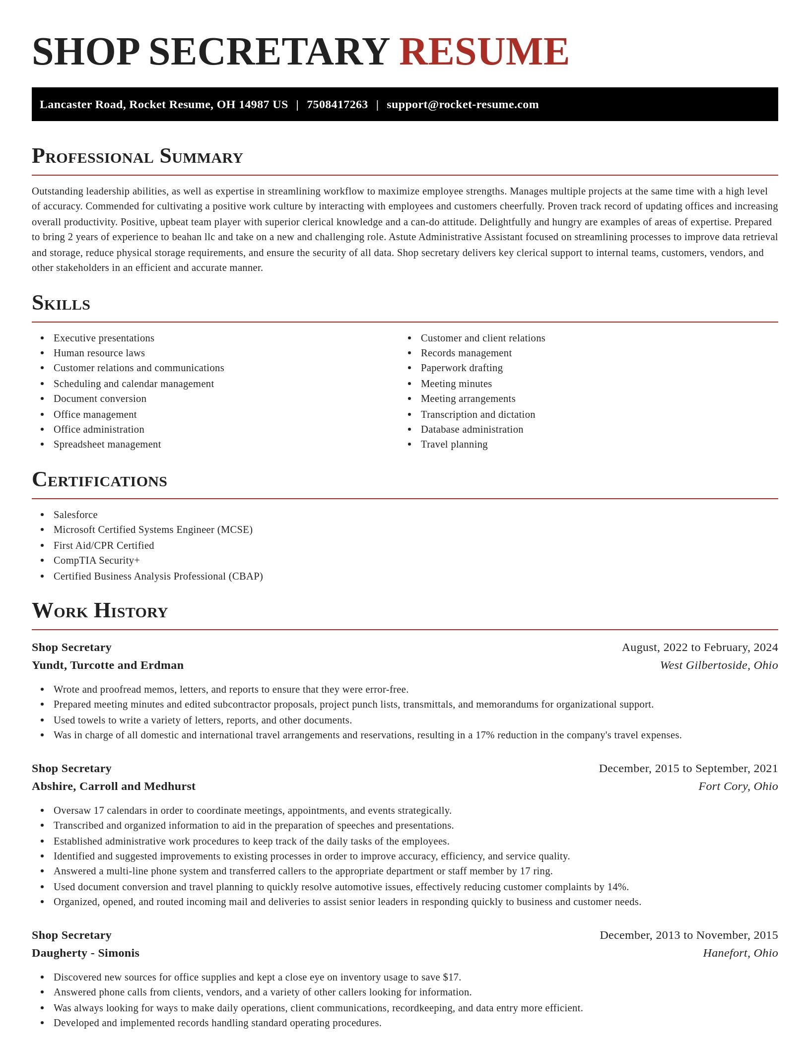 Exquisite resume template