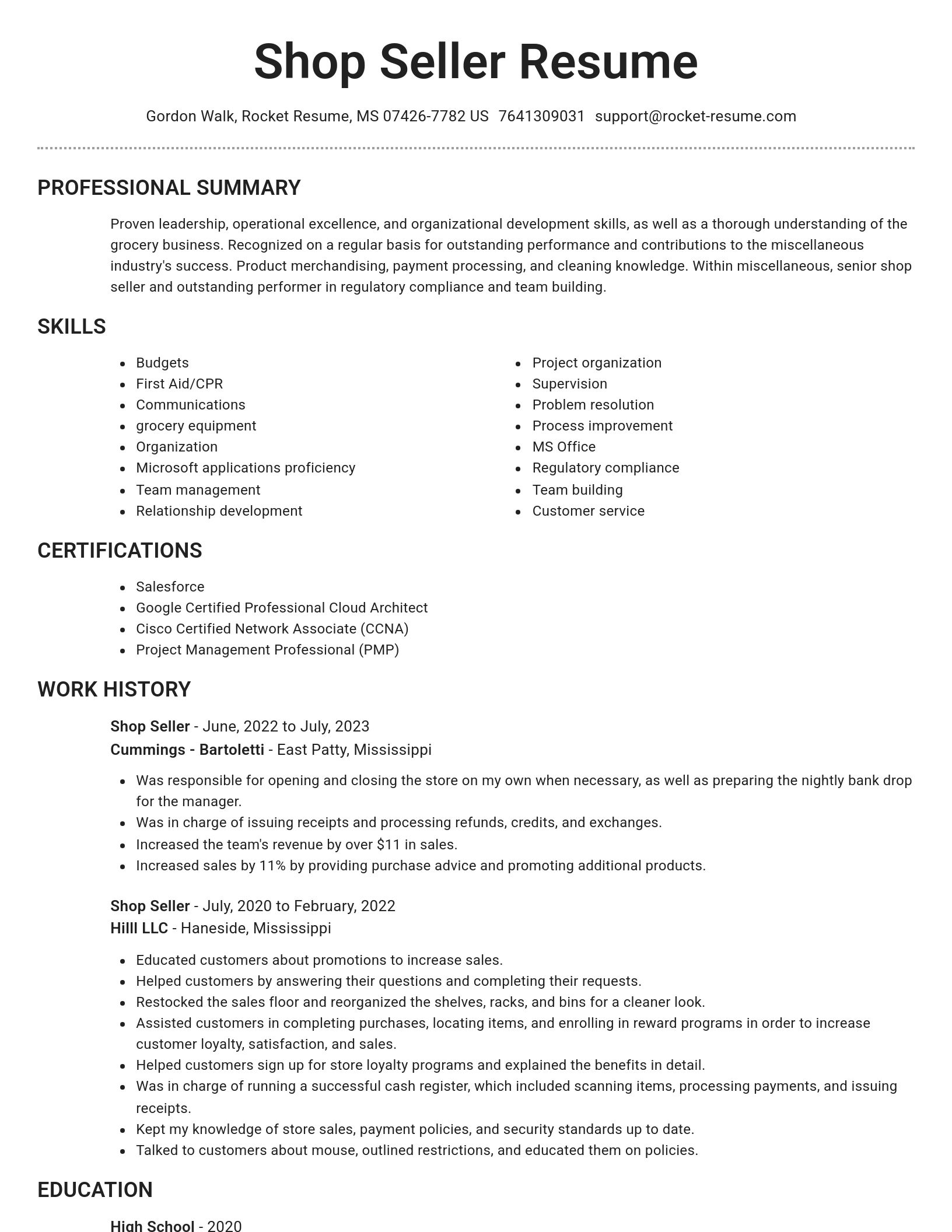 Brilliant resume template