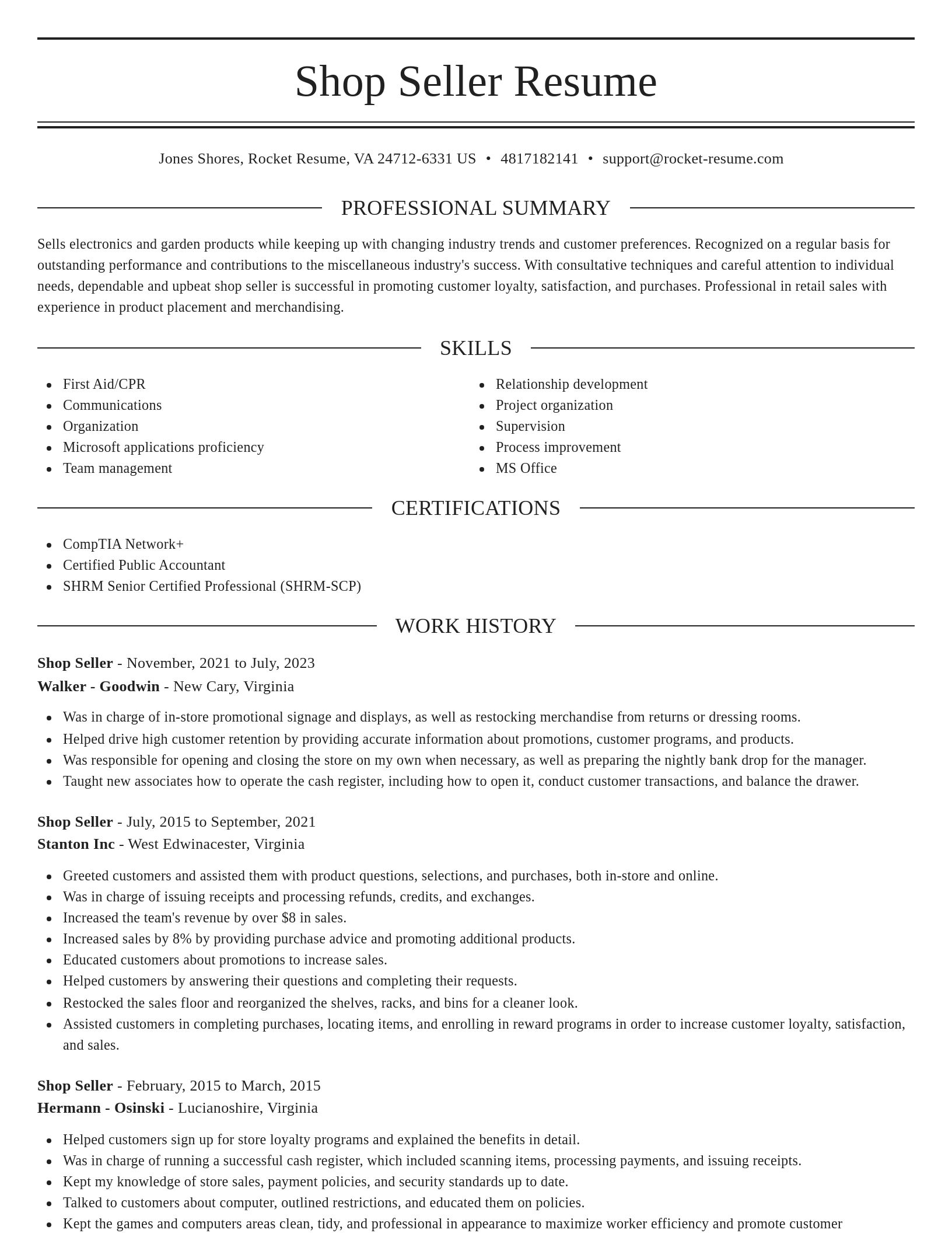 Elegant resume template
