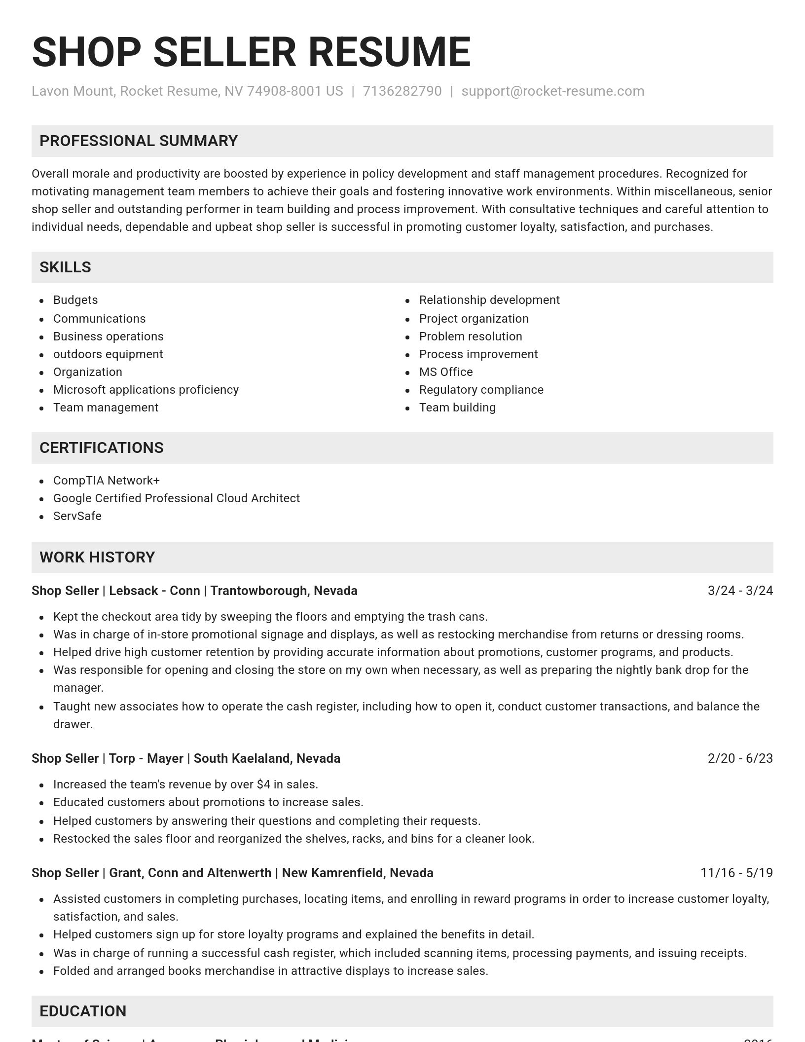 Genius resume template