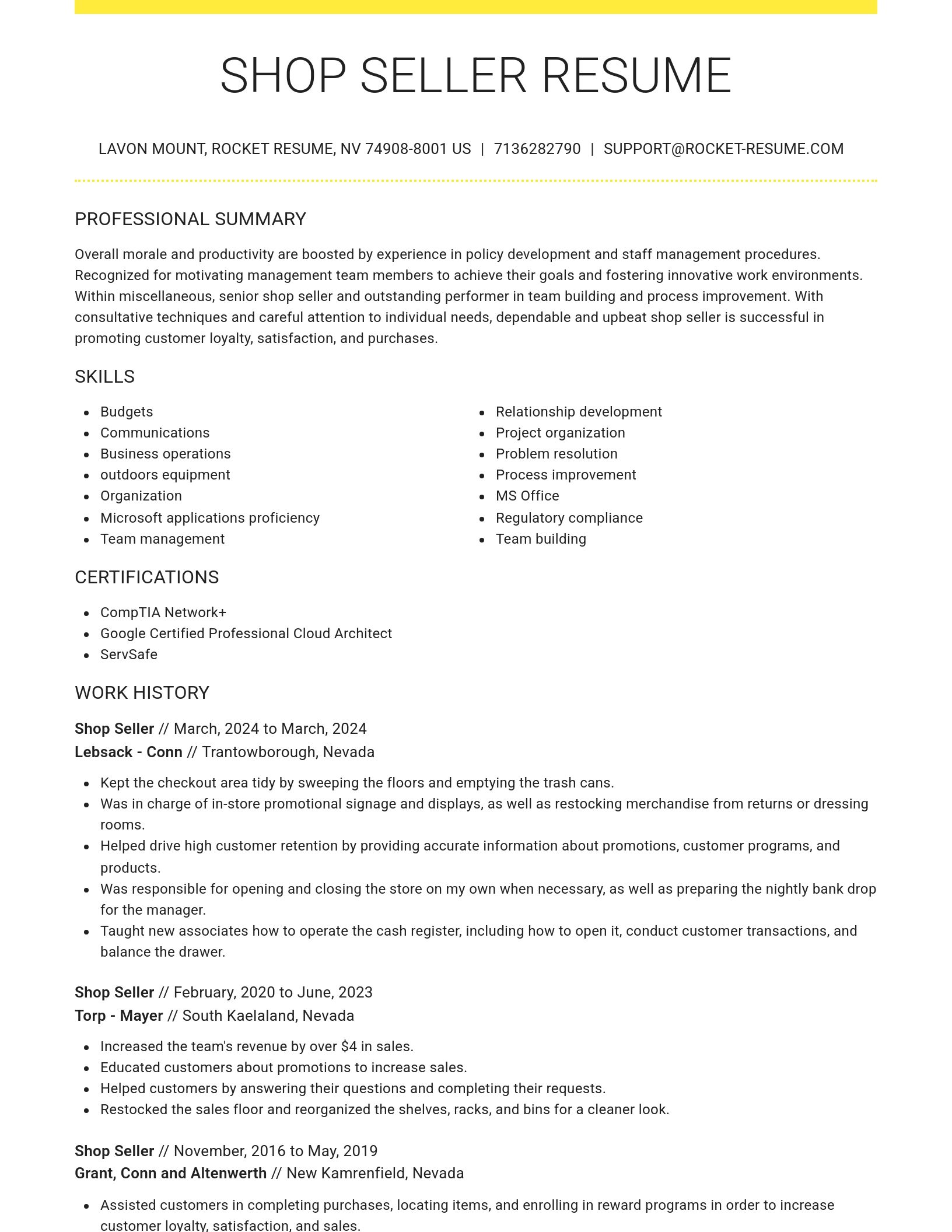 Grand resume template