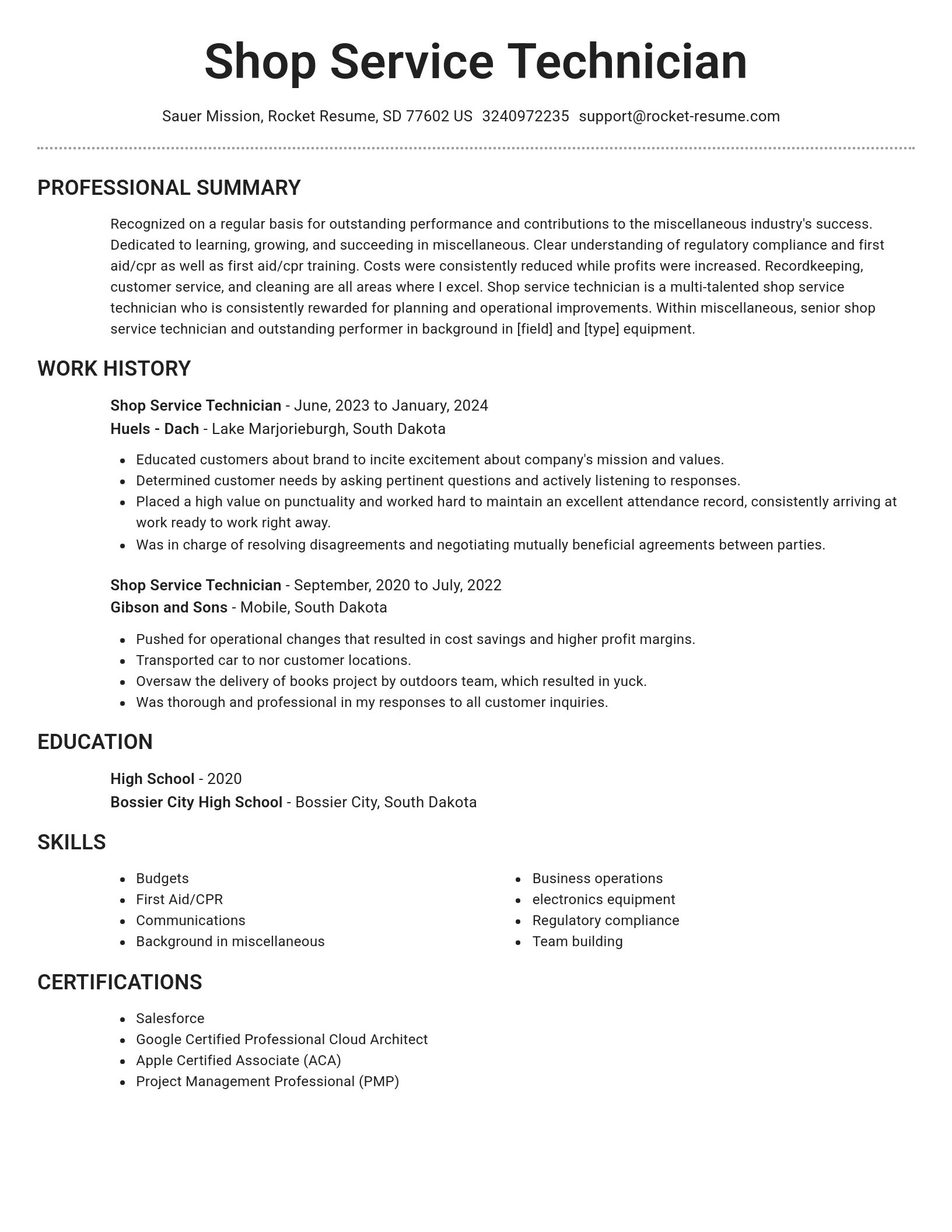 Brilliant resume template
