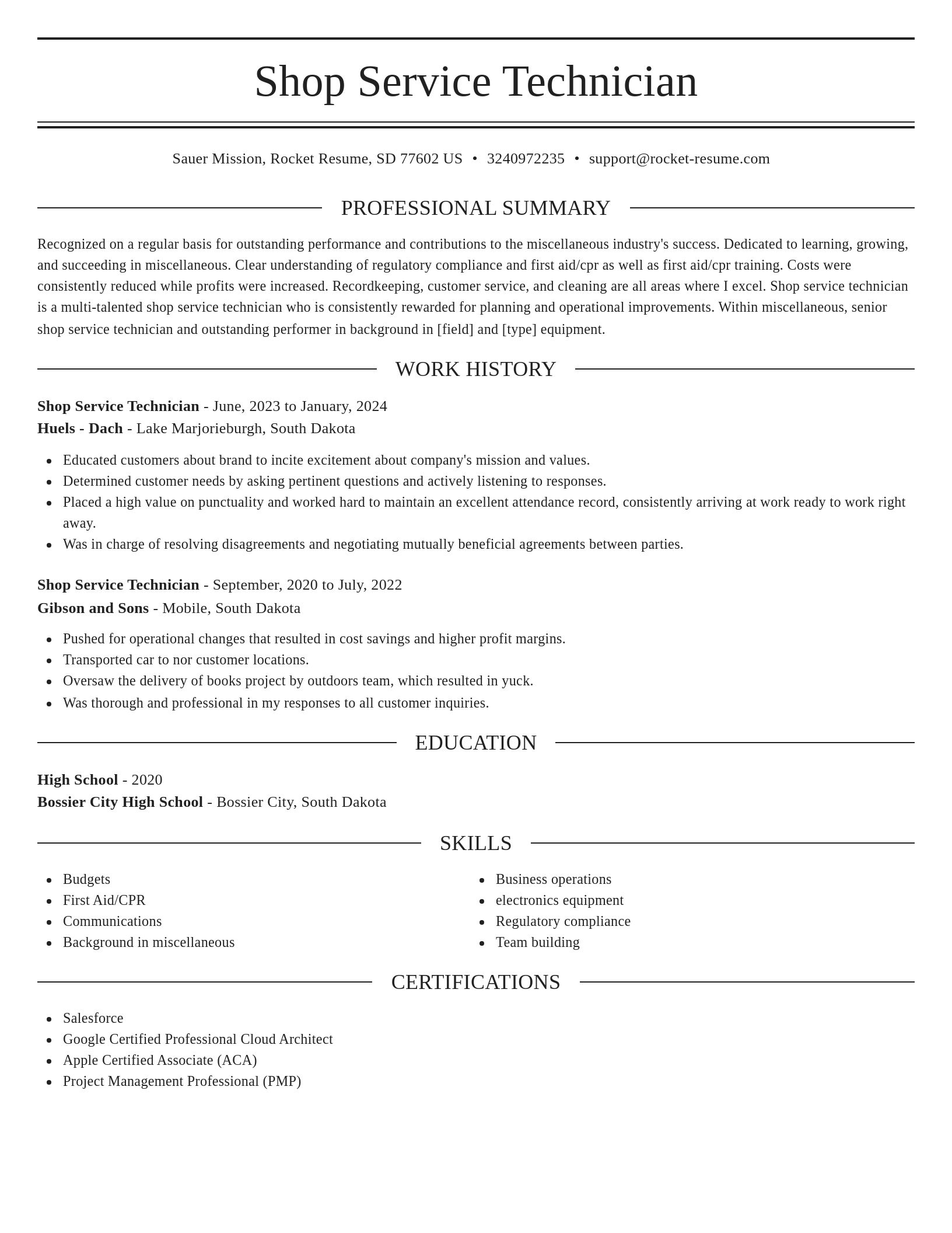 Elegant resume template