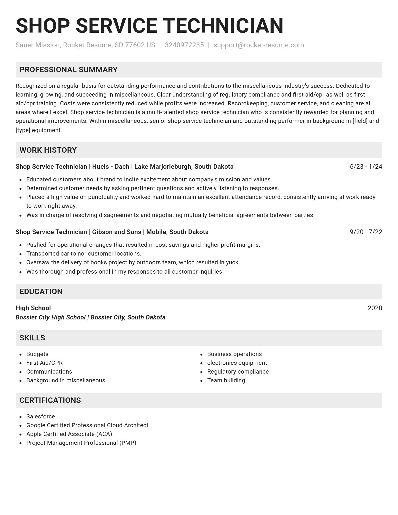 Genius resume template