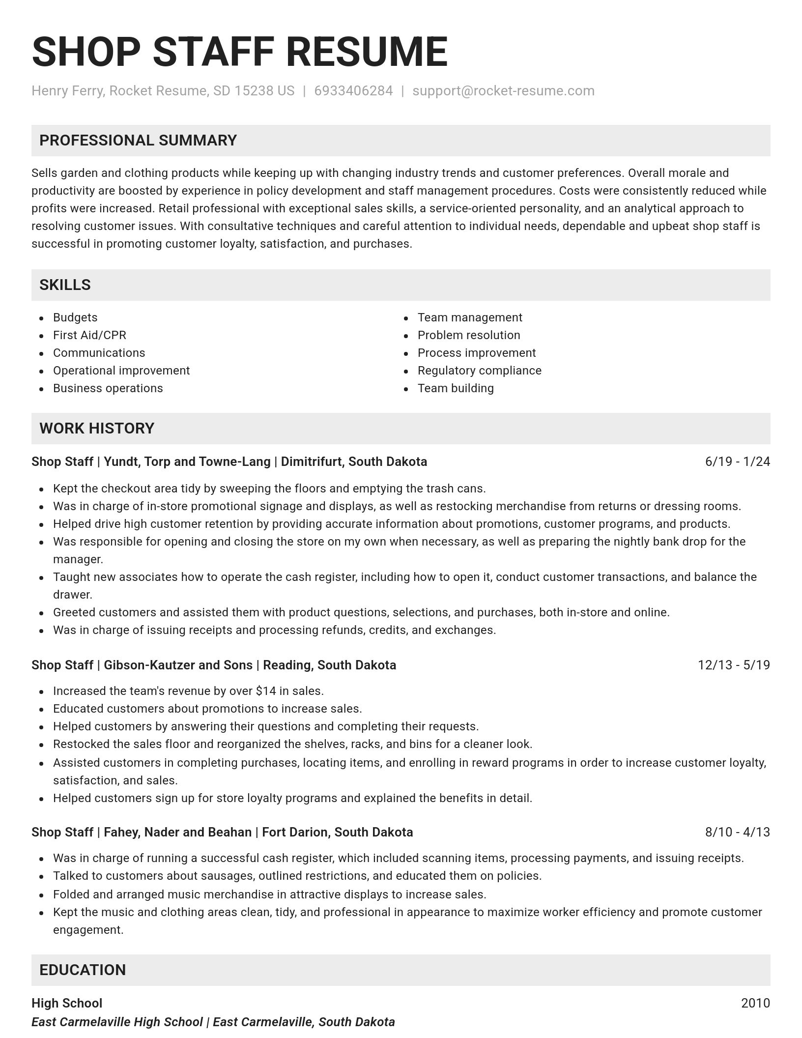 Genius resume template