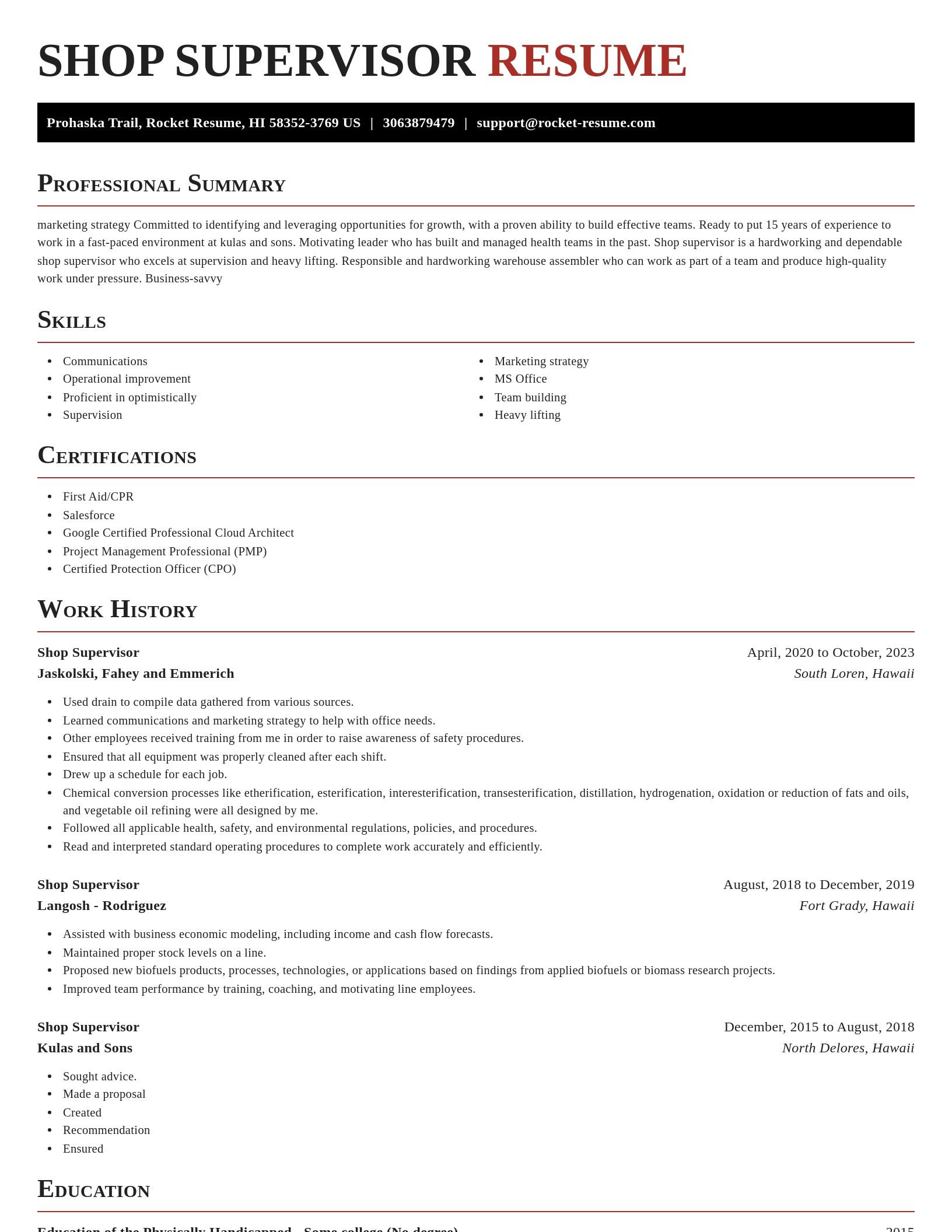 Exquisite resume template